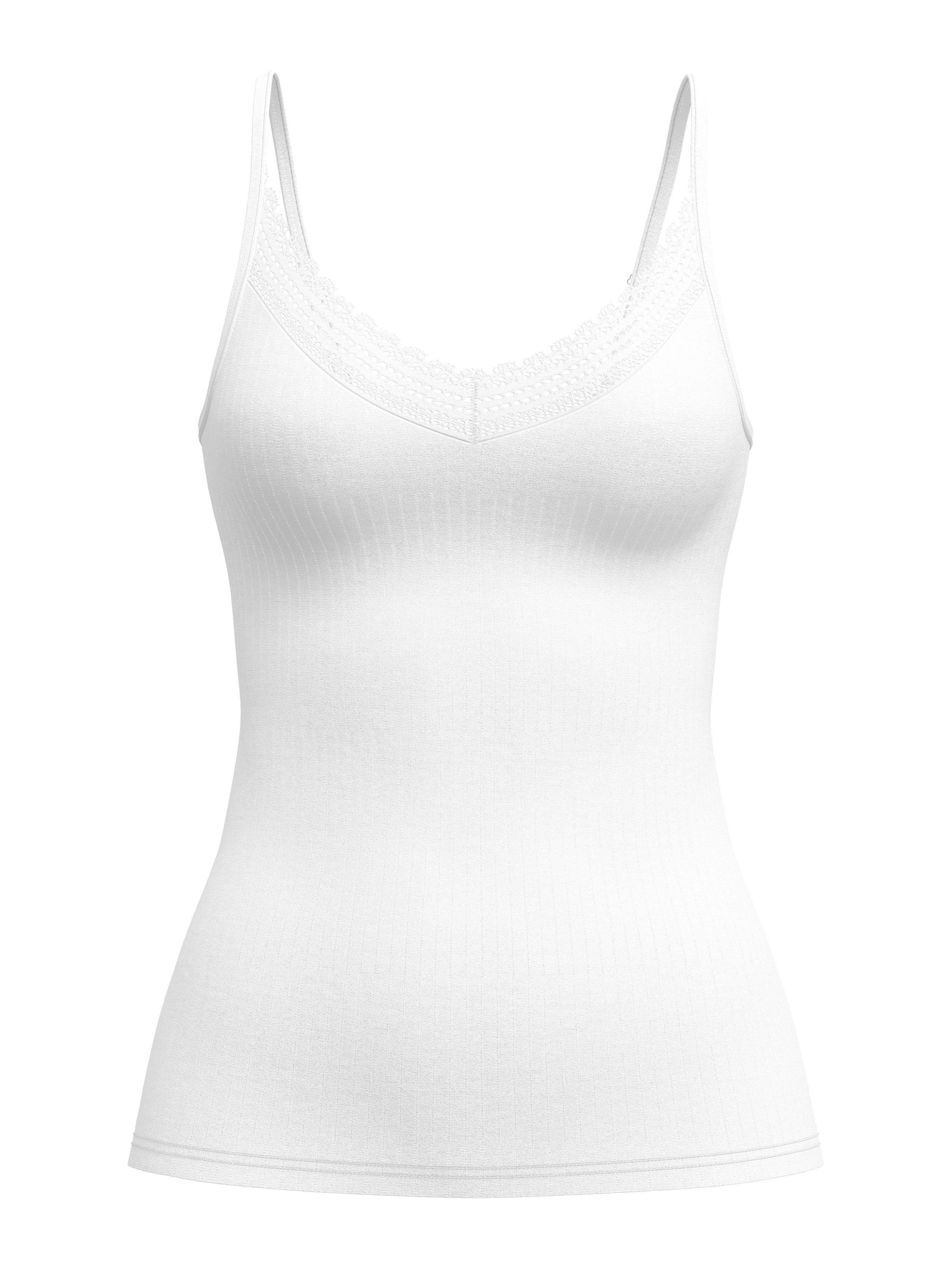 CALIDA Spaghettitop Etude Ajours mit feiner Spitze am Ausschnitt