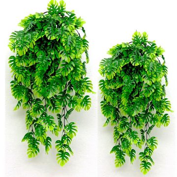 Kunstpflanze 3 künstliche Pflanzen, Ranken zum Aufhängen, grüne Pflanzen, YRIIOMO, Korbgeflechte, Wohnkultivierung