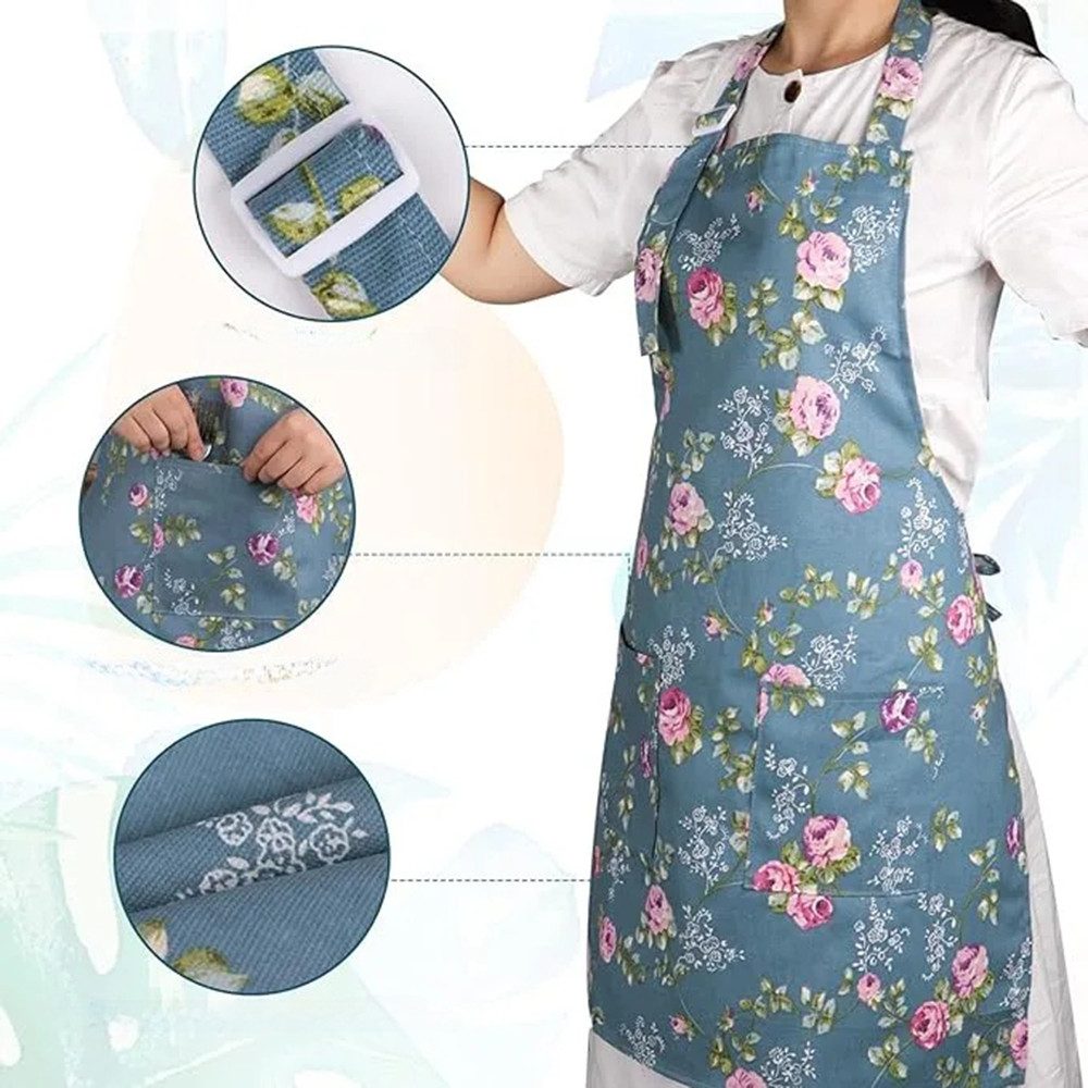 Coonoor Kochschürze Blumenschürze blühende,Verstellbar Schürze,Kochschürze, günstig online kaufen
