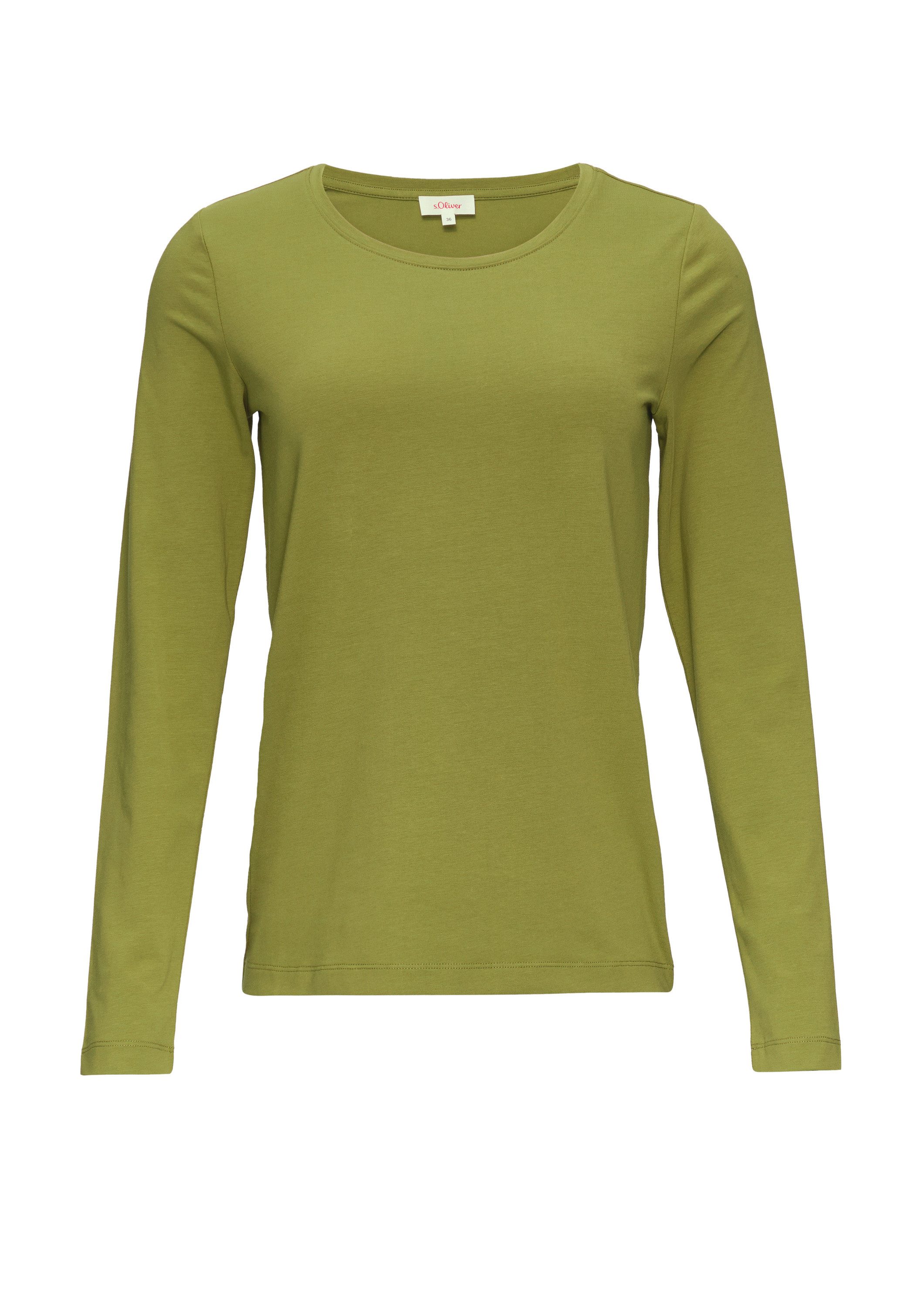 s.Oliver Langarmshirt T-Shirt Longsleeve aus Baumwollstretch günstig online kaufen