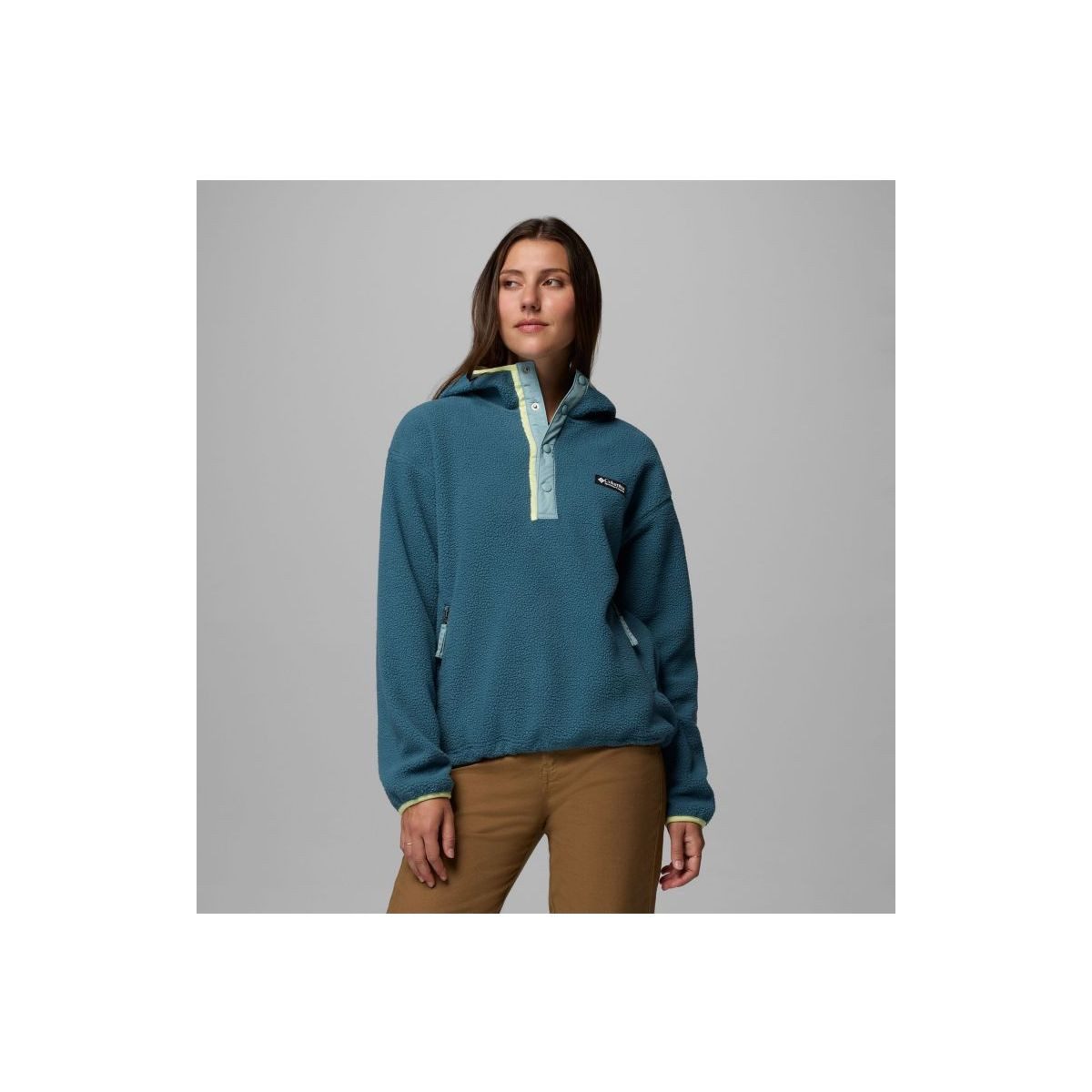 Columbia Kapuzenpullover Helvetia II Hoodie Kuscheliger Damen-Hoodie aus Sherpa-Fleece mit praktischen