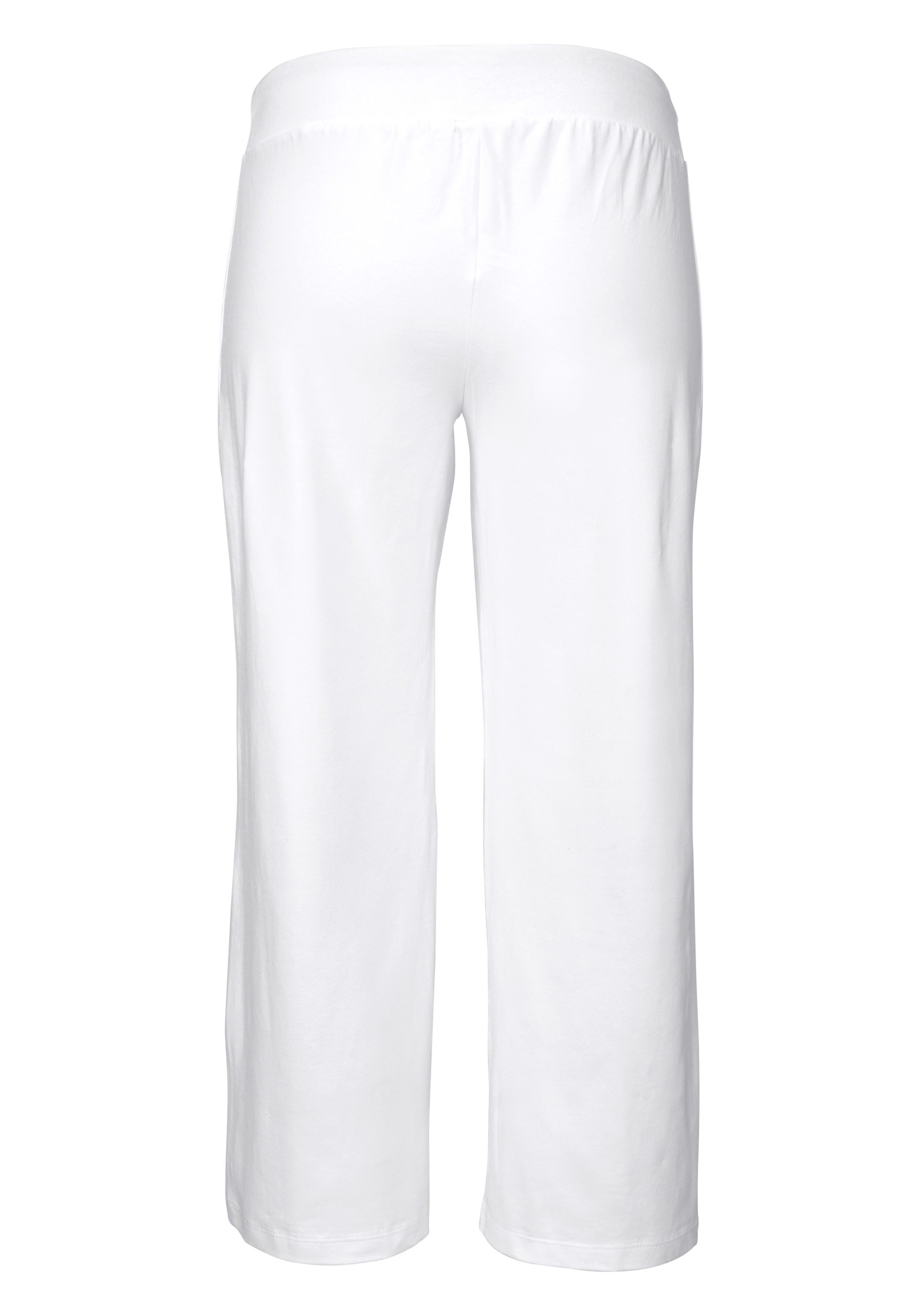 Beachtime 7/8-Strandhose aus weichem Jersey, Wide-Leg, Jogginghose, Relaxhose