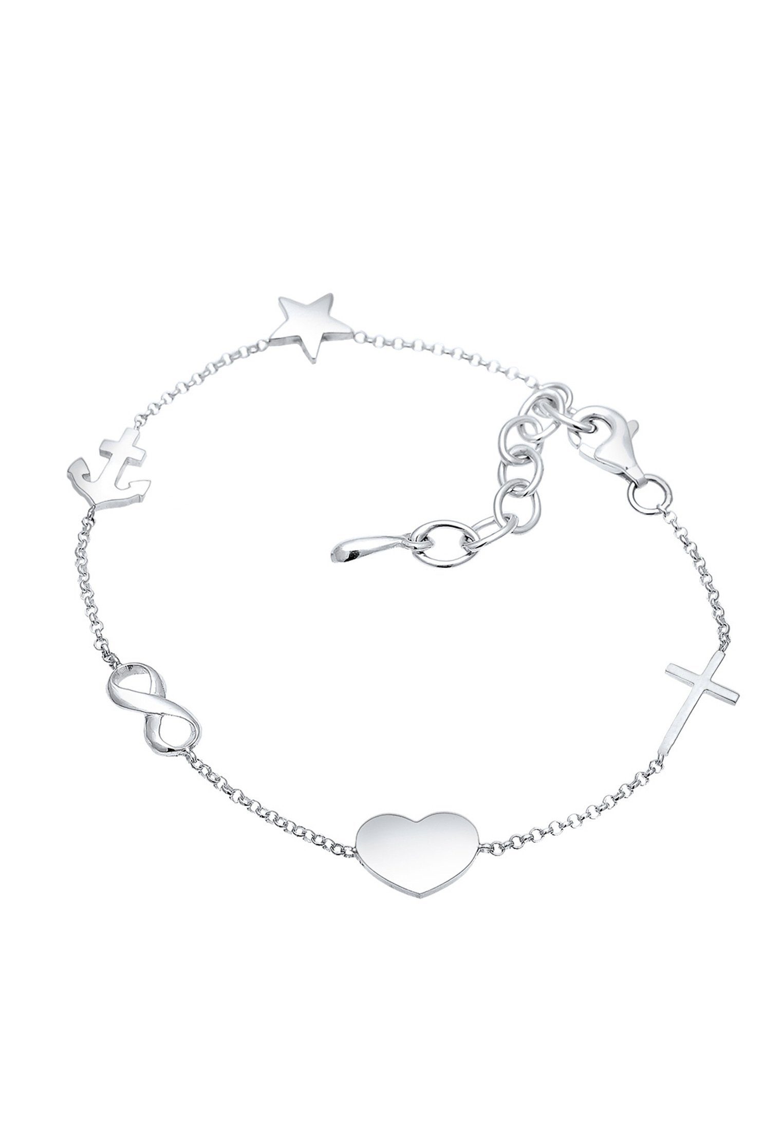 Elli Armband Armband Kreuz Herz Infinity Anker Stern 925 Sterling Silber (k günstig online kaufen