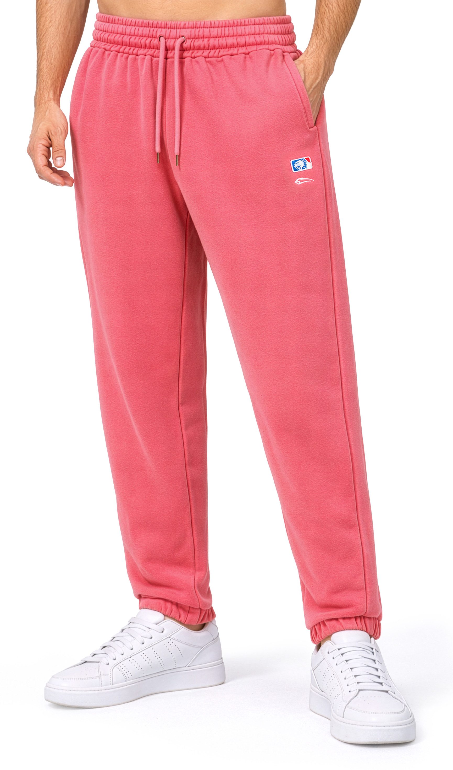 Smilodox Jogginghose Striver, Trainingshose Regular Fit mit elastischem Bund, Sport Seitentaschen Bündchen Smilodox Patch Stickerei Gym Freizeit