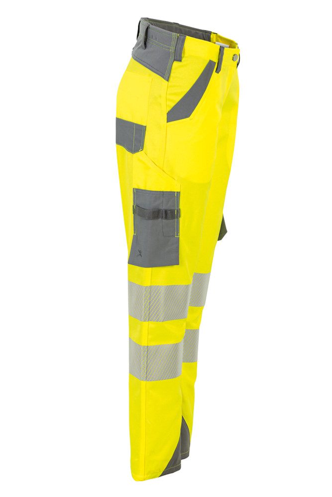 Planam Arbeitsbundhose PLANAM Damen Bundhose NORIT-WARNSCHUTZ Gelb/Zink