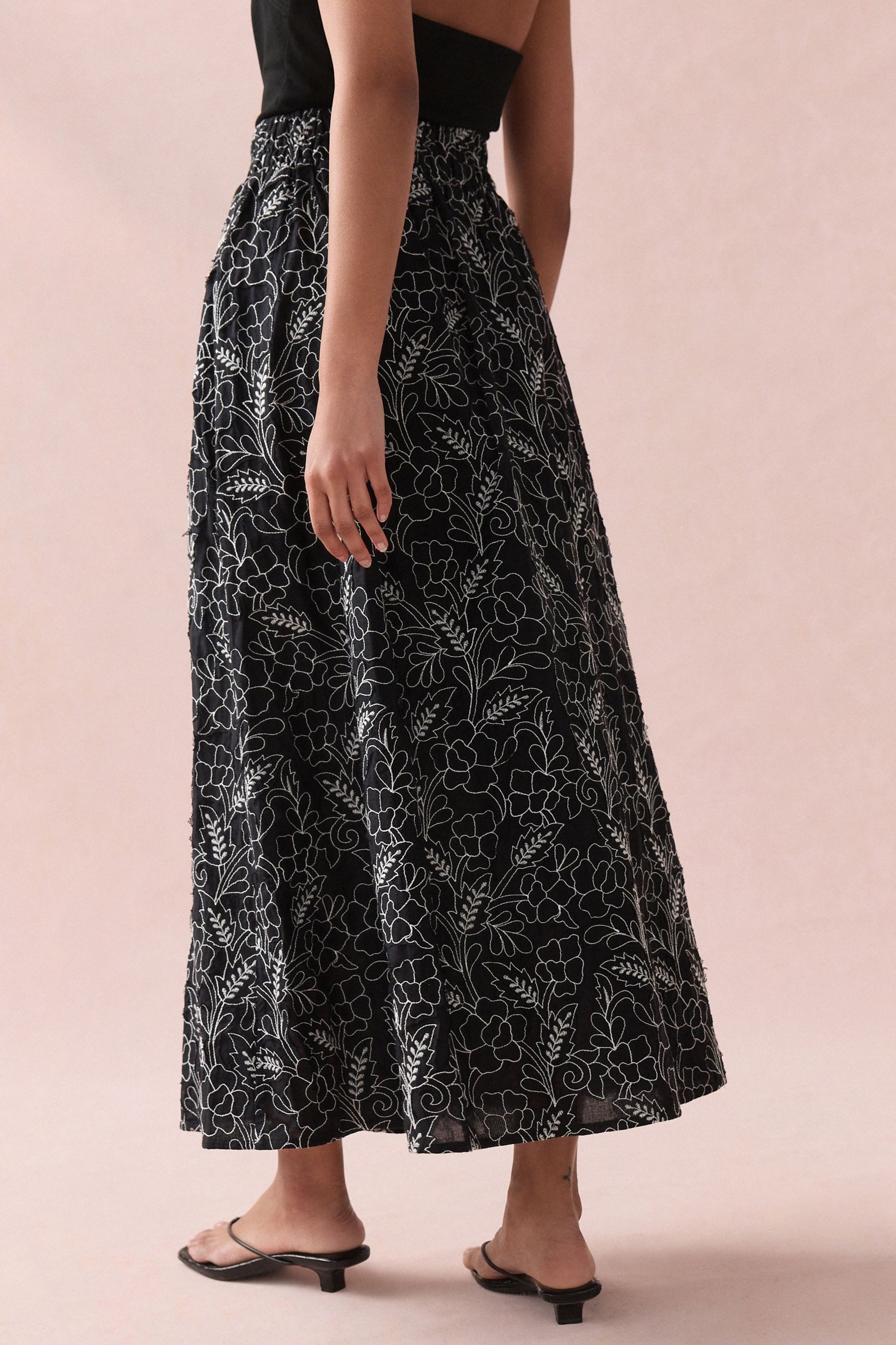 Next Maxirock Bestickter Maxirock (1-tlg) günstig online kaufen