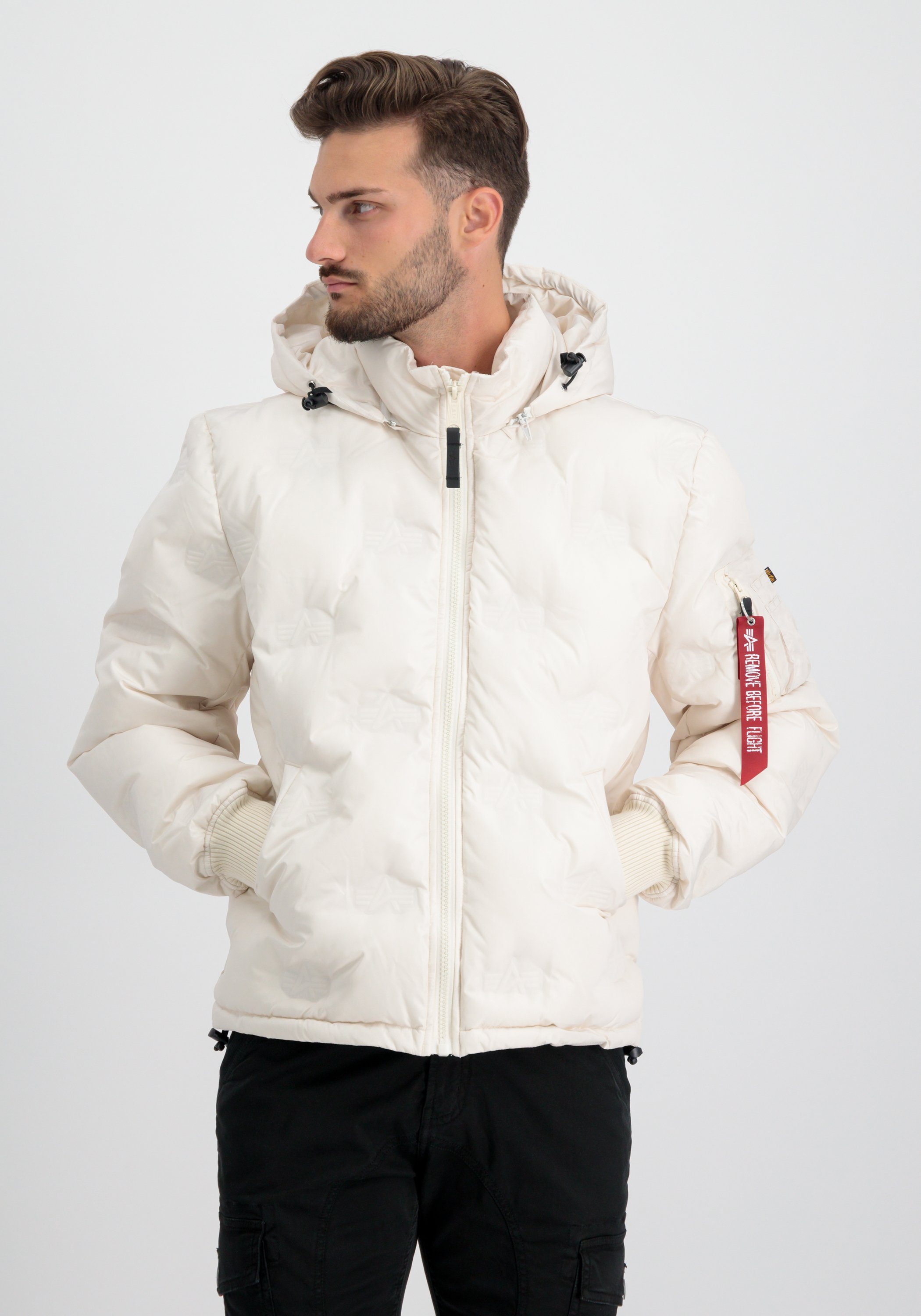 Alpha Industries Winterjacke Hooded Logo Puffer