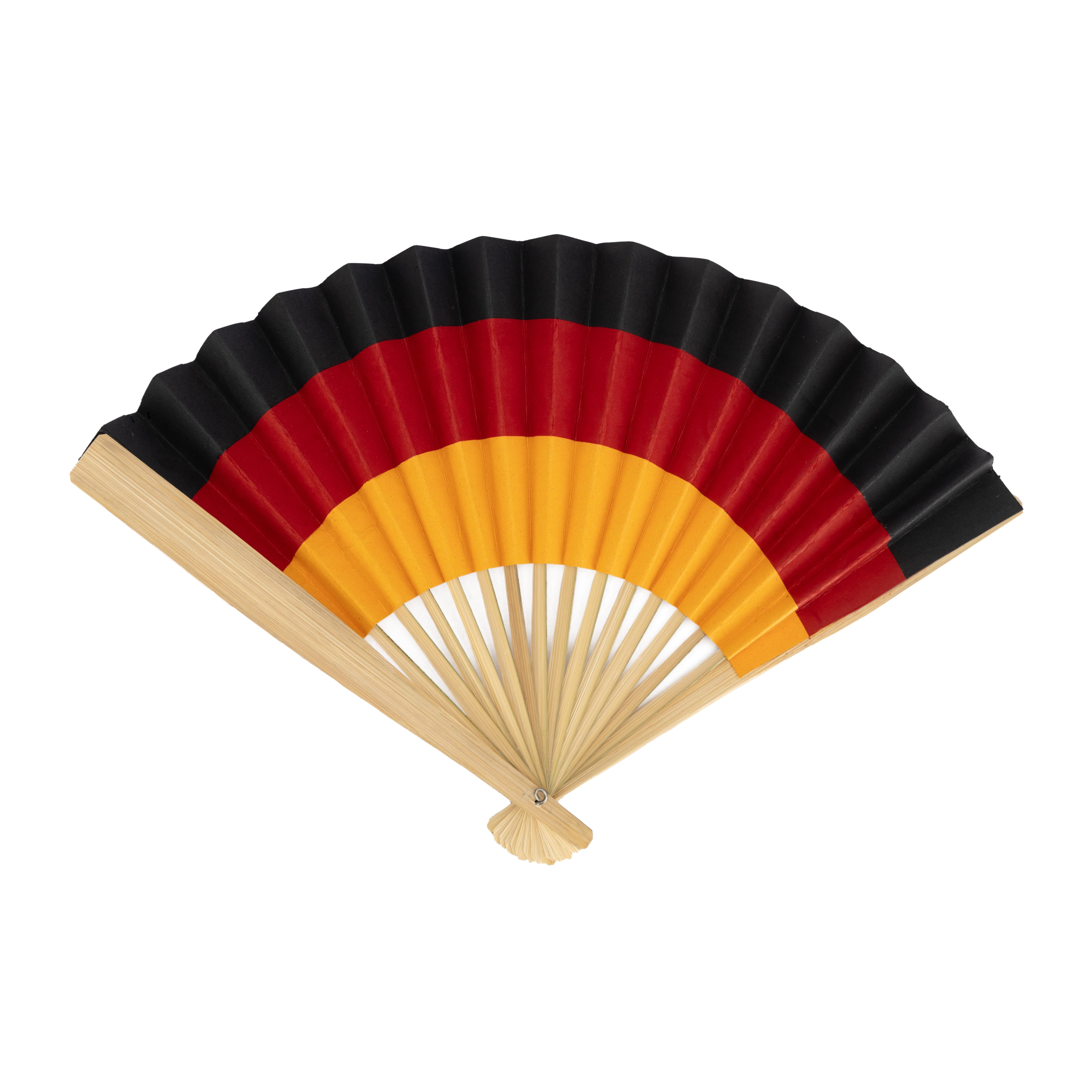 El Puente Handfächer "Deutschland" Fächer aus Seidenpapier, Handmade, Fair Trade