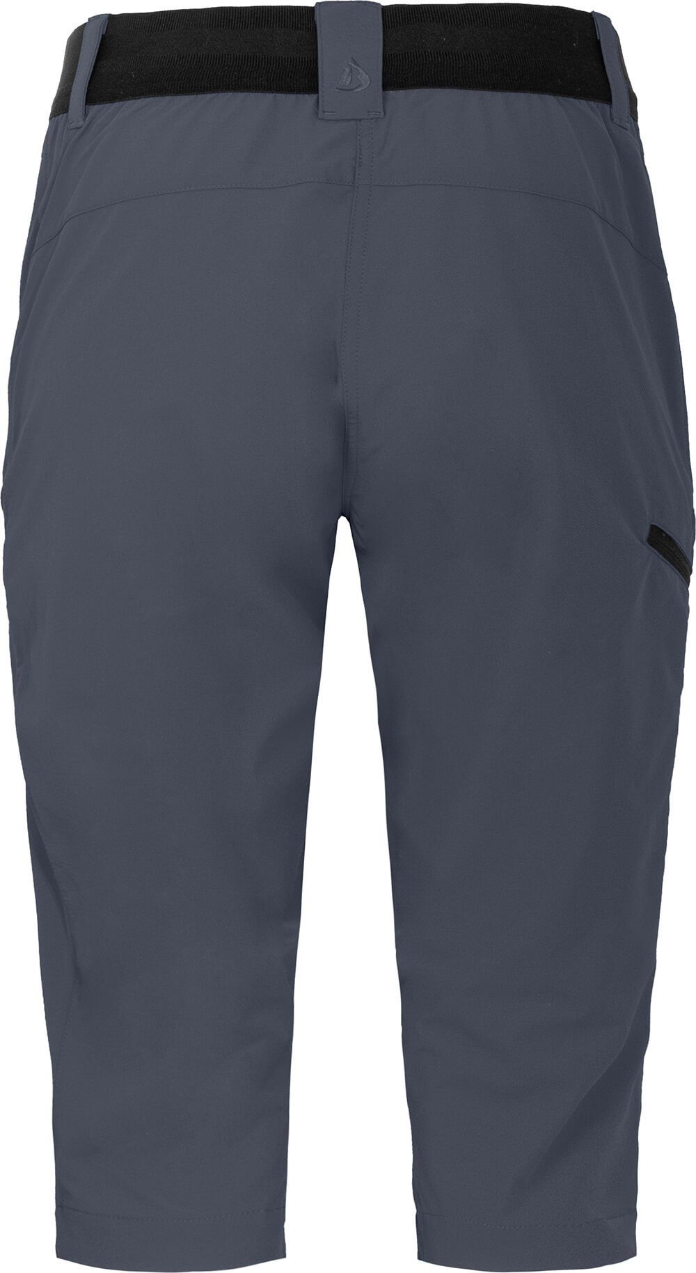 Bergson (slim) strpazierfähig, Damen 3/4 COMFORT leicht, Outdoorhose Capri Normalgrößen, Wanderhose, grau/blau VIDAA