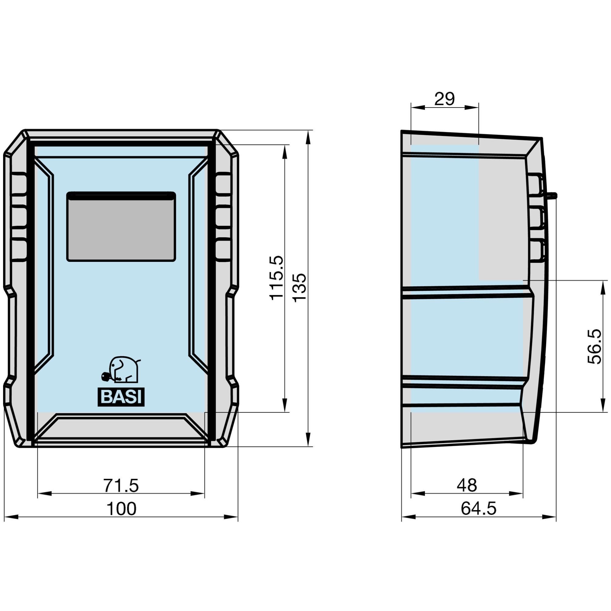 BASI Schlüsseltresor Schlüsselsafe mit Zahlenschloss 4-stellig (Packung, 1-St), H13,5 x B10 x T6,5 cm, Aluminiumgehäuse, wetterfest, Farbe schwarz
