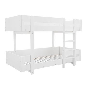 REDOM Etagenbett Hochbett Kinderbett (90*200cm), Mit Treppe, Schlichtes Design, Verstärktes Geländer