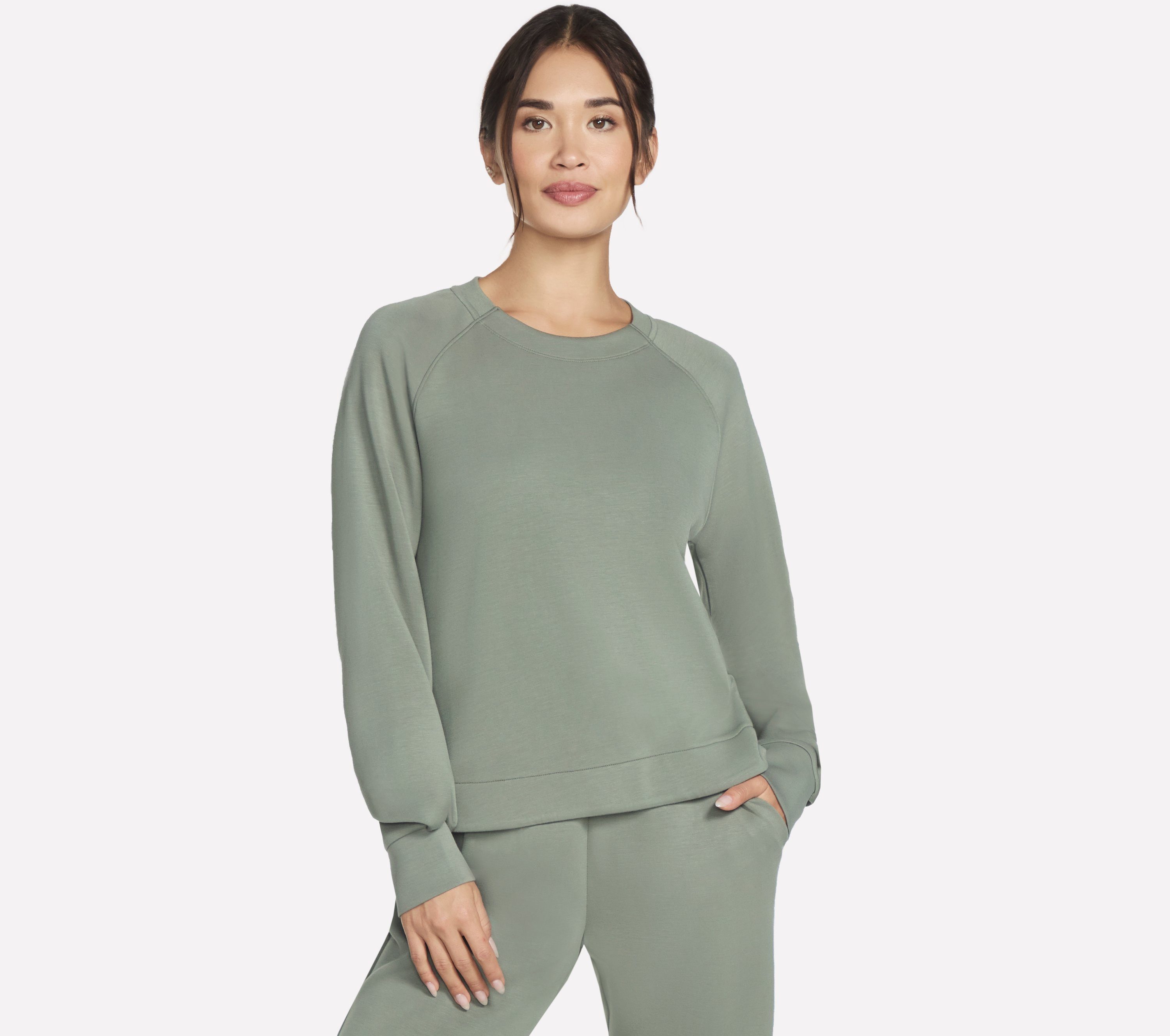 Skechers Rundhalspullover SKECHLUXE ELEVATE CREWNECK sportlicher Rundhalspullover, mit Rundhalsausschnitt