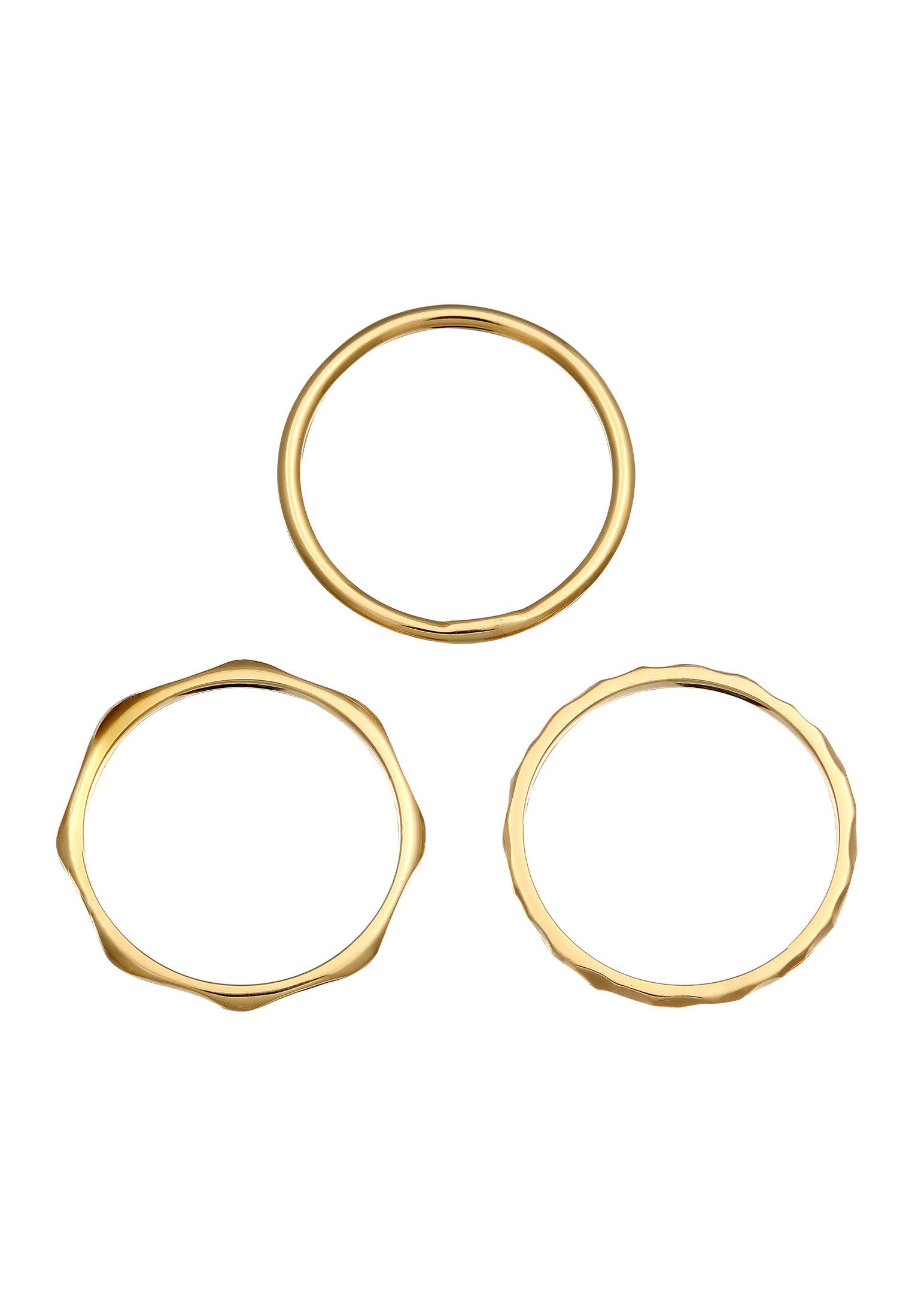 Elli Ring-Set Stapelring Stacking Boho Set (3 tlg) 925 Sterling Silber, Ring Set