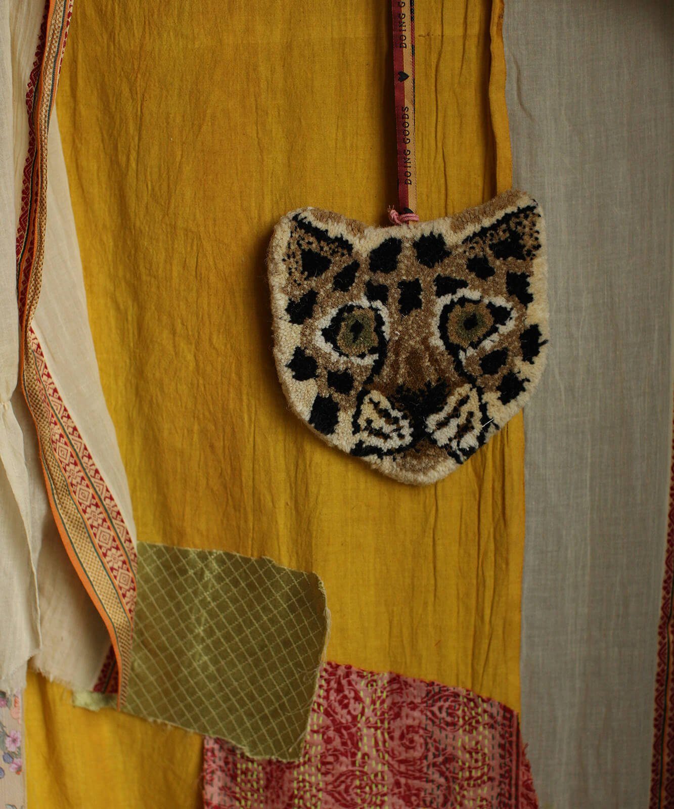 Doing Goods Kinderteppich Anhänger, Tiger, Leopard, Dekoration, Handarbeit