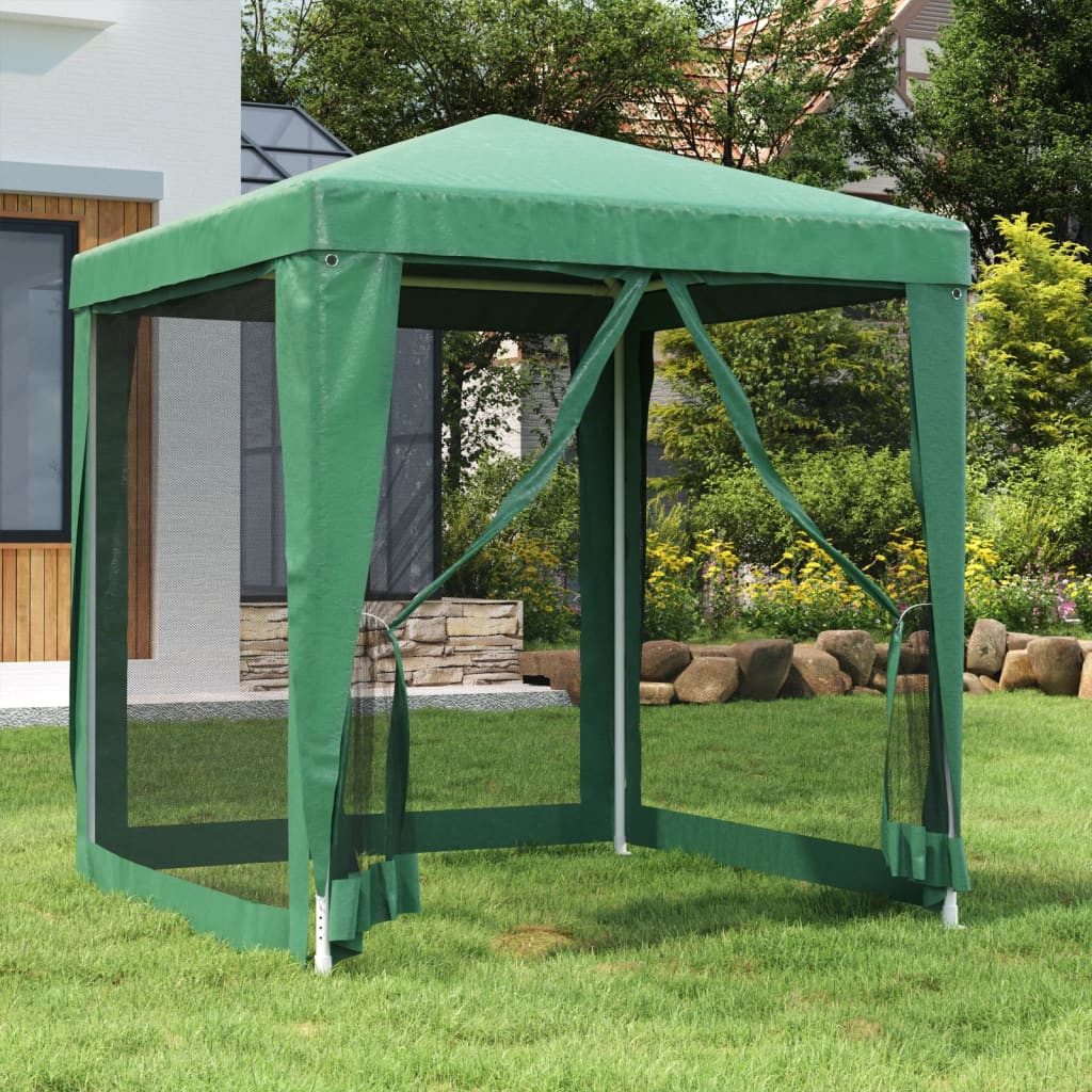 furnicato Partyzelt Grünes 200x200x240 cm mit Mesh-Seitenwänden und, UV-beständiger Pavillon mit Insektenschutz für Garten und Festivals
