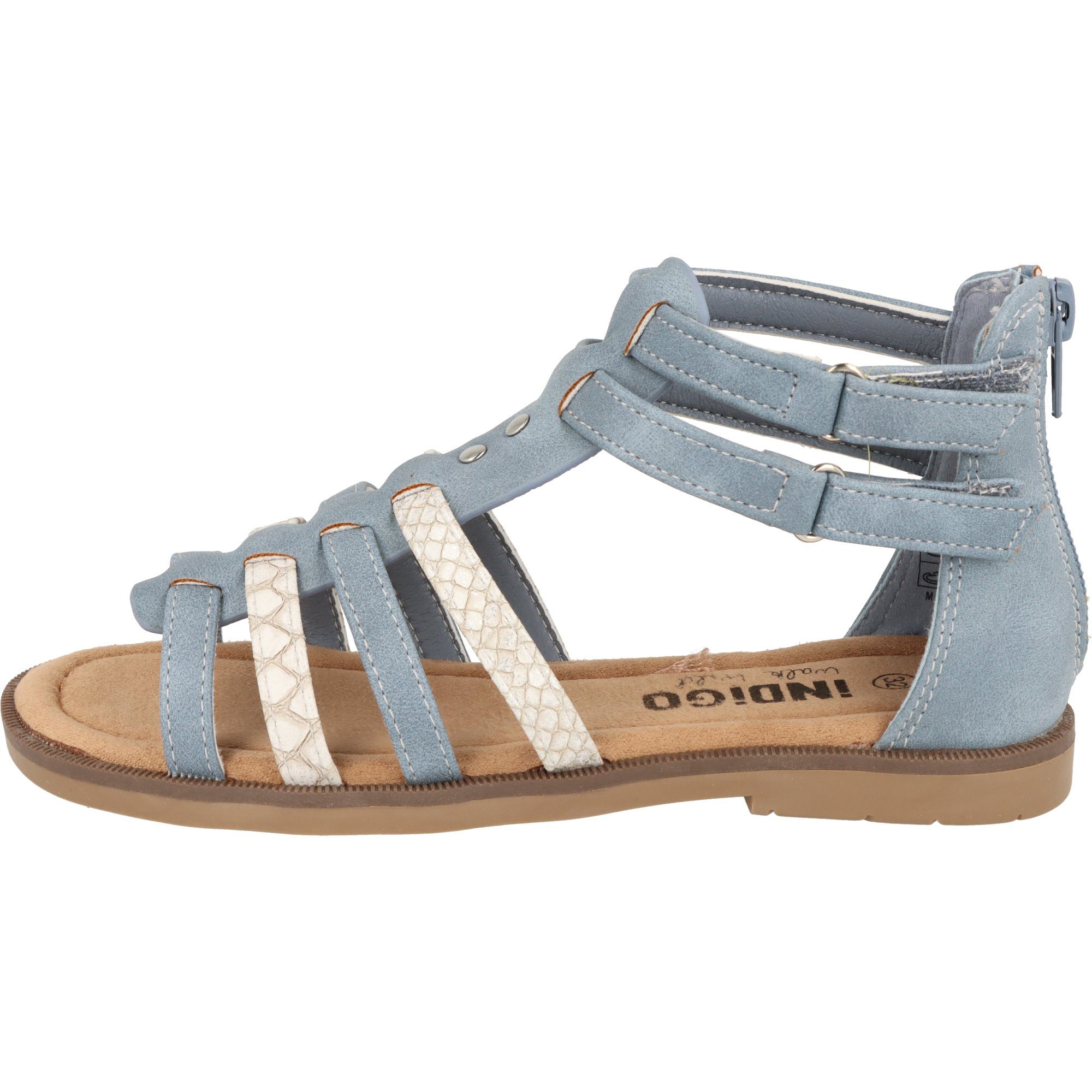 Indigo Kinder Blau Mädchen 482-371 Freizeit Sandale Klett Schuhe Sommer Römersandale