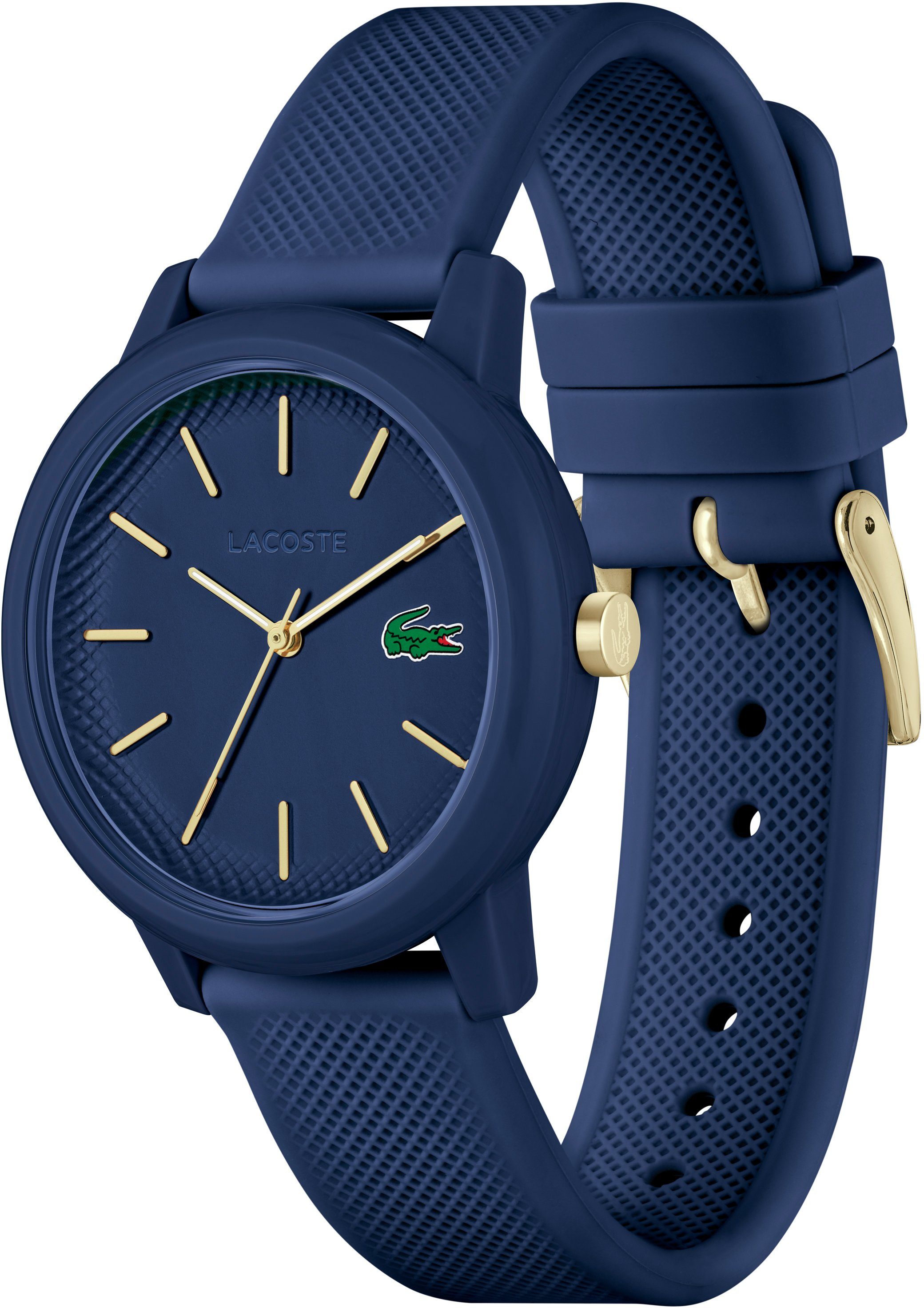 Lacoste Quarzuhr LACOSTE 12.12 LADIES 2001271, Armbanduhr, Damenuhr, Mineralglas, analog, Silikonarmband