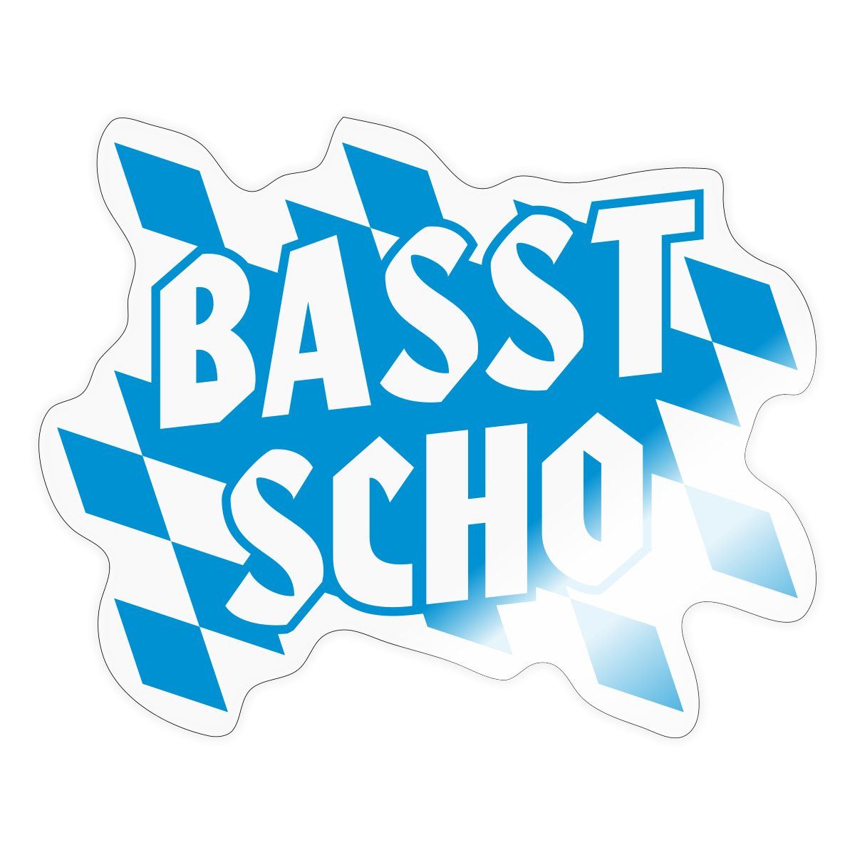 Spreadshirt Aufkleber Bayrisch Basst Scho Freistaat Bayern Sticker Aufkleber
