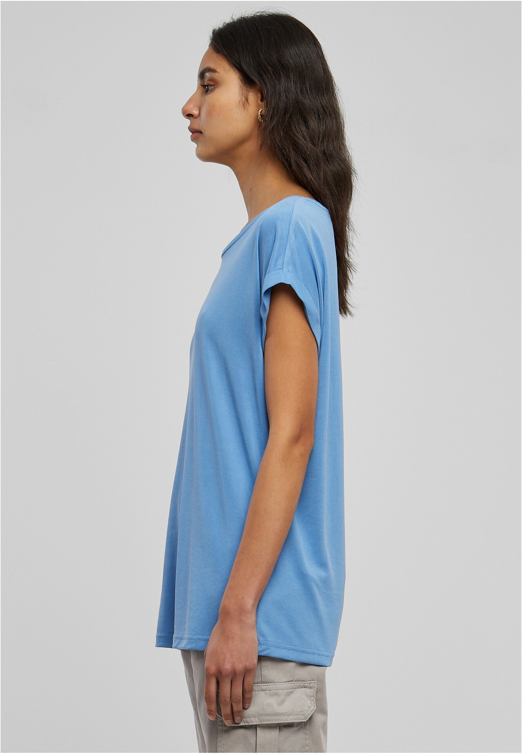 URBAN CLASSICS Kurzarmshirt (1-tlg) Ladies Modal Tee horizonblue Extended Damen Shoulder