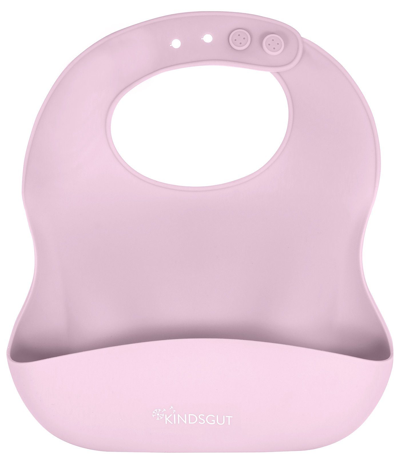 KINDSGUT Lätzchen Silikonlätzchen, (1-St), Tisch-Hilfe, zartrosa, BPA-frei, für Babys und Kleinkinder