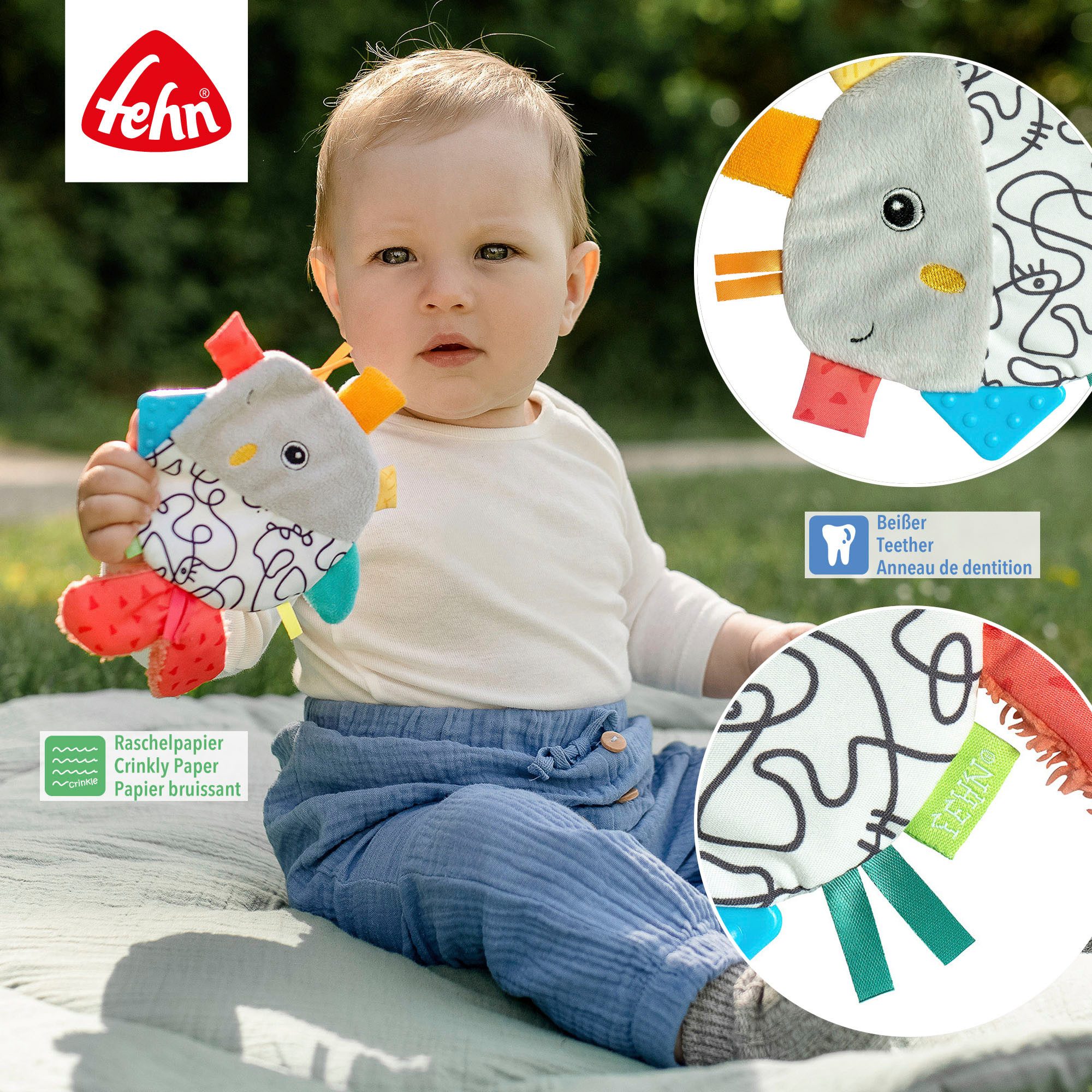 Fehn Greifspielzeug DoBabyDoo, Knister-Fisch