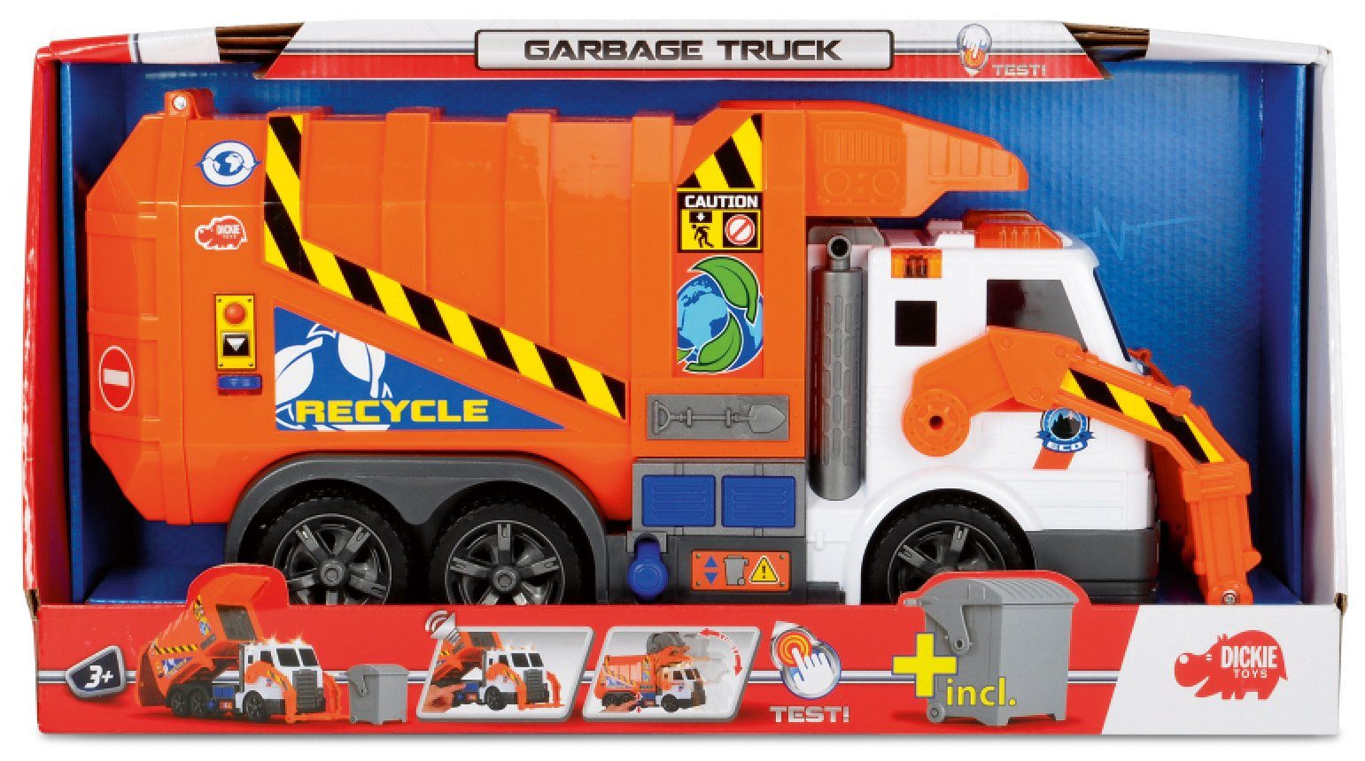 Dickie Toys Spielzeug Müllwagen »Action Series Garbage Truck Müllwagen, Dickie Toys | myToys