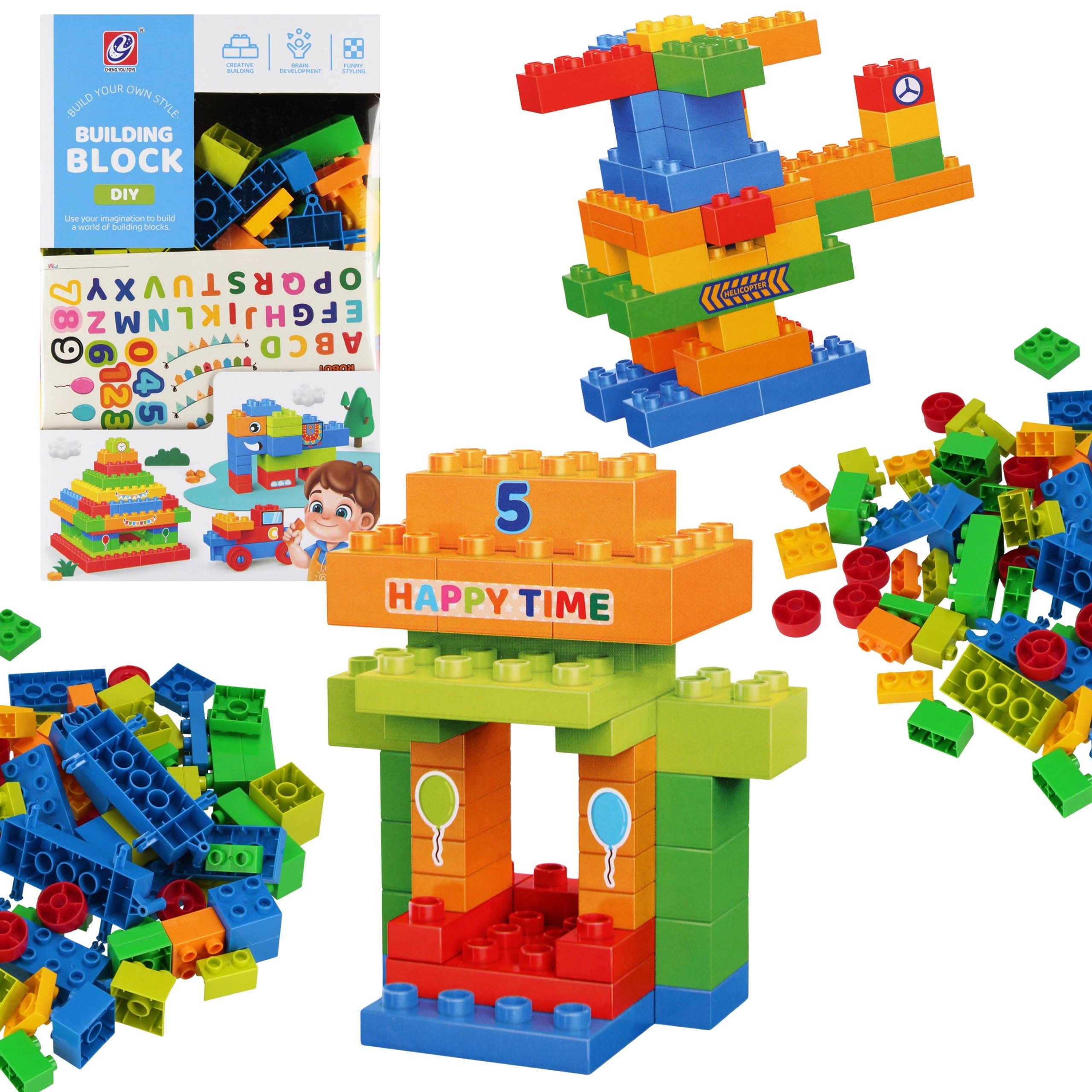 Sarcia.eu Bausteine, Blöcke für Kinder 260 Elemente Konstruktionsspielsteine