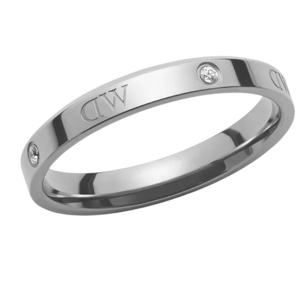 Daniel Wellington Fingerring Originaler Stahlring mit Kristallen Classic Lumine 56 mm