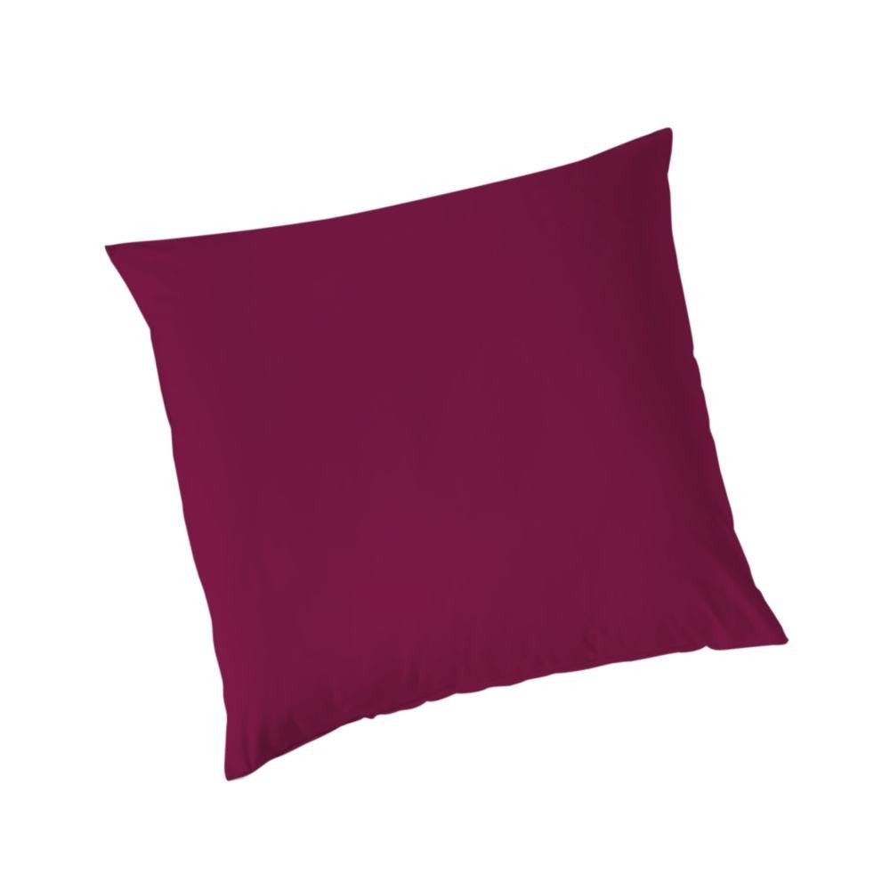 Vario - Zum Wohlfühlen gemacht Federbettdecke + Kopfkissen Vario Kissenbezug Jersey bordeaux, 80 x 80 cm, OEKO-TEX® Standard 100 Zertifikatsnummer