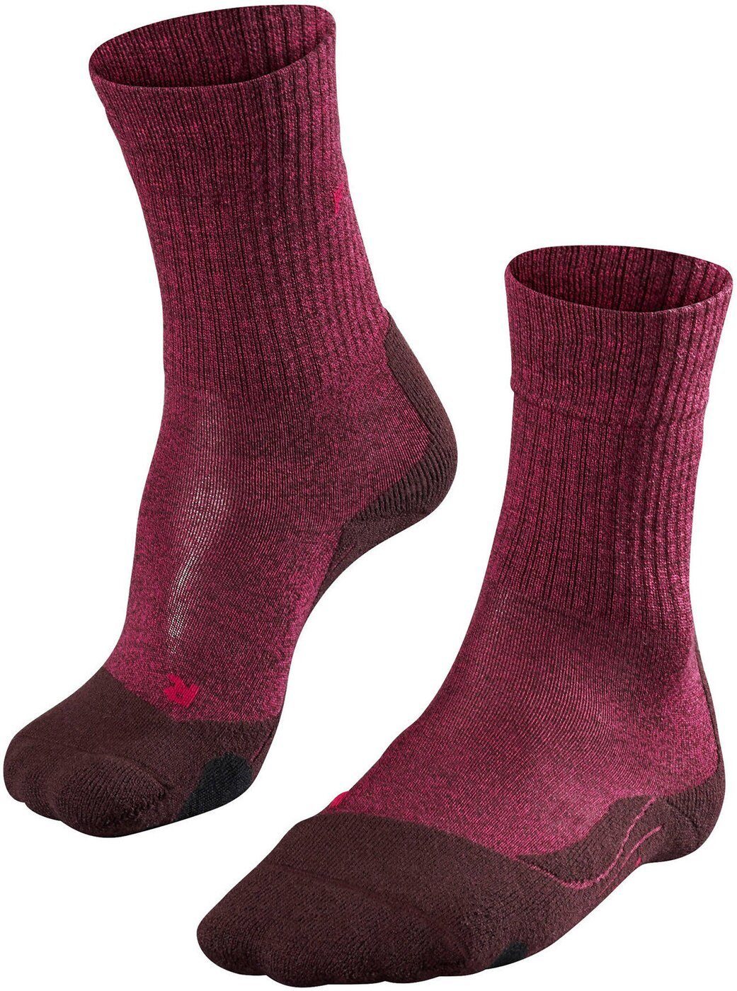 Wool TK2 FALKE Wandersocken Women BURGUNDY FALKE