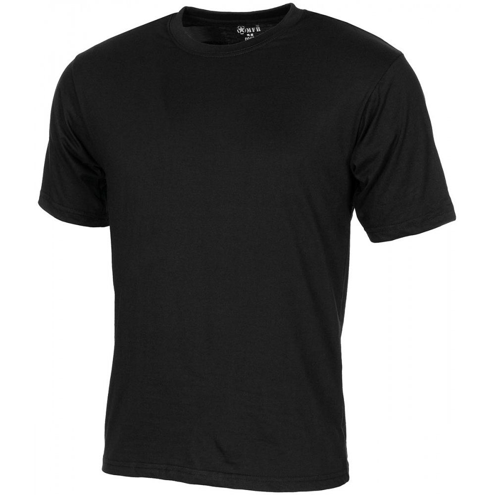 Streetstyle, M Rundhals US - schwarz, MFH g/m² MFH T-Shirt 140-145 verstärkter T-Shirt, (1-tlg)