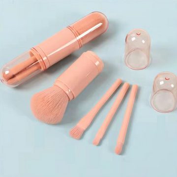 Scheiffy Kosmetikpinsel-Set 4 in 1 Make-up Pinsel Set,Tragbare Make-up-Pinsel,Lidschatten-Pinsel, Einziehbare