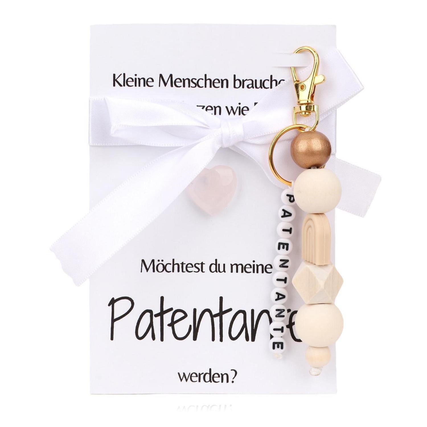 LuxusKollektion Schlüsselanhänger Schlüsselanhänger Patentante Geschenkset Willst du meine
