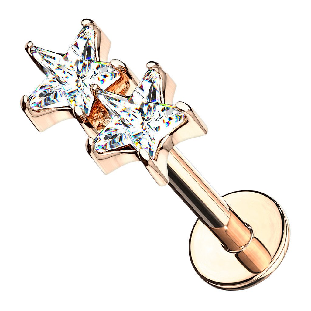 Taffstyle Piercing-Set Tragus Labret Kristall Doppel günstig online kaufen