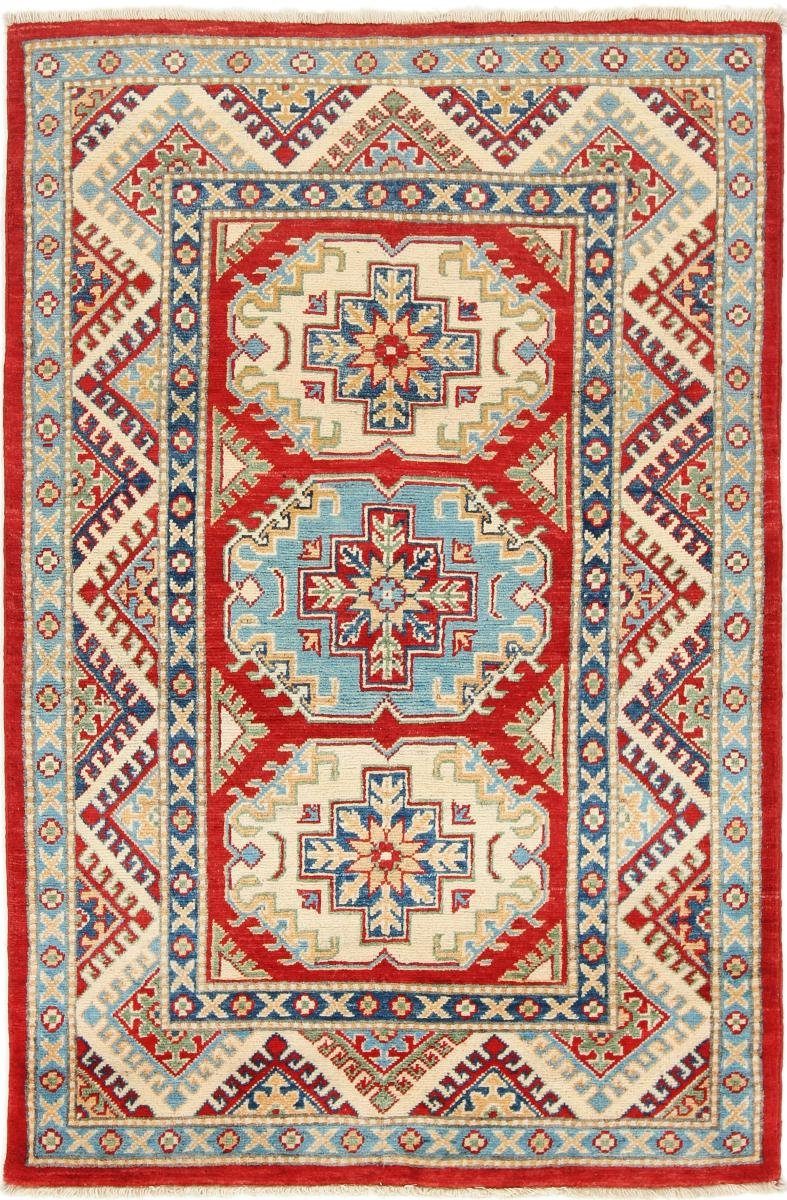 Orientteppich Kazak 100x151 Handgeknüpfter Orientteppich, Nain Trading, rechteckig, Höhe: 5 mm