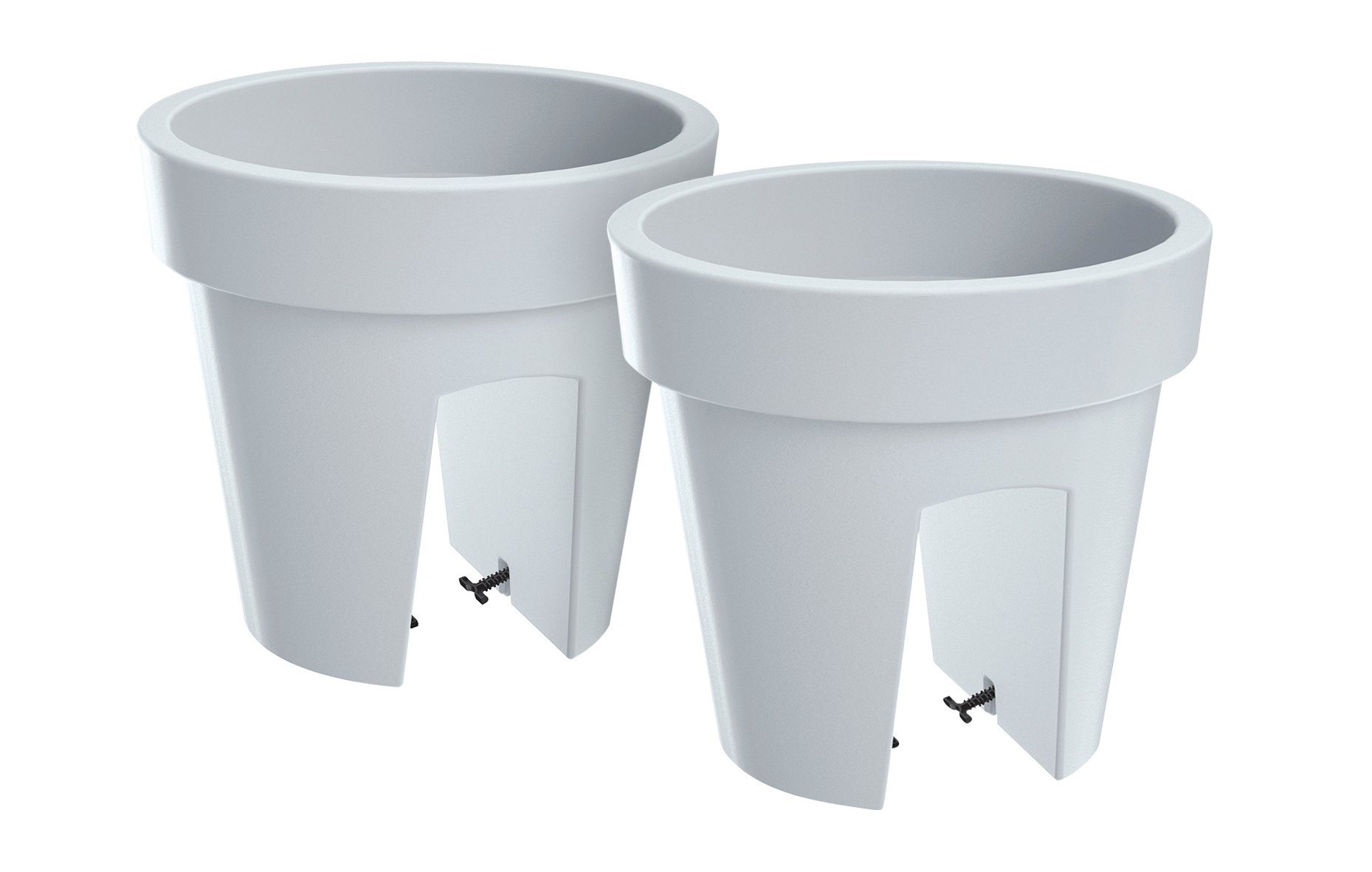 Set: Blumentopf »Lofly Railing 400«, 2 Stk., weiß, B/T/H: 25/25/23 cm Set: Blumentopf »Lofly Railing 400«, 2 Stk., weiß, B/T/H: 25/25/23 cm