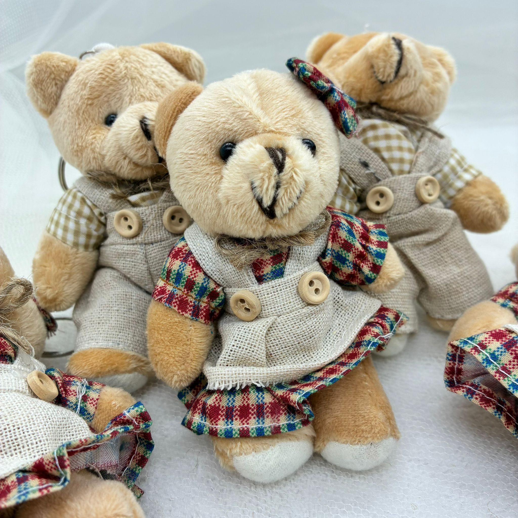 Schlüsselanhänger Plüsch Teddy-Schlüsselanhänger für Geschenk (5-tlg)