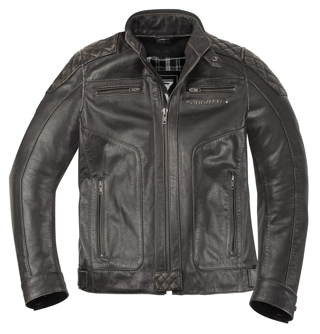Bogotto Motorradjacke Quick-R Motorrad Lederjacke herausnehmbares Innenfutter