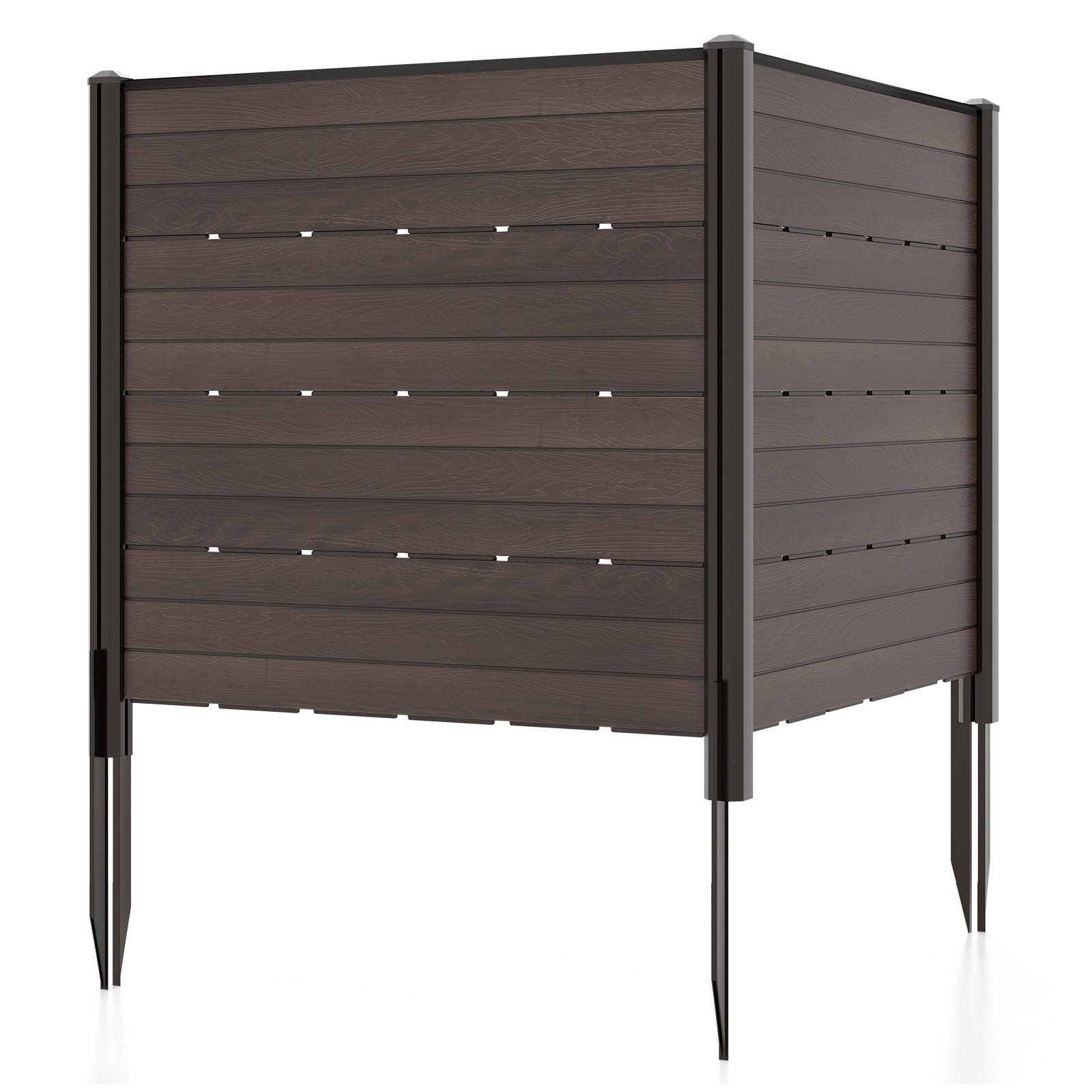 COSTWAY Gartenzaun, Sichtschutzzaun, Klimaanlagenzaun, 120 x 115 cm, für Ga günstig online kaufen