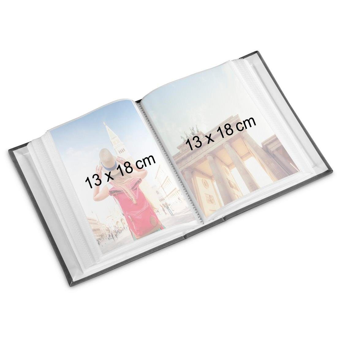 Hama Fotoalbum Einsteck-Album braun Foto Fotos Format "London", Album für 13x18 100 cm im