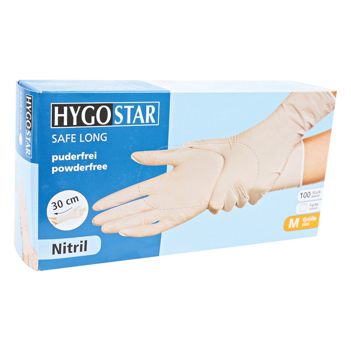 Franz Mensch Nitril-Handschuhe Hygostar "Safe Long, Weiß, 100 Stück extra l günstig online kaufen