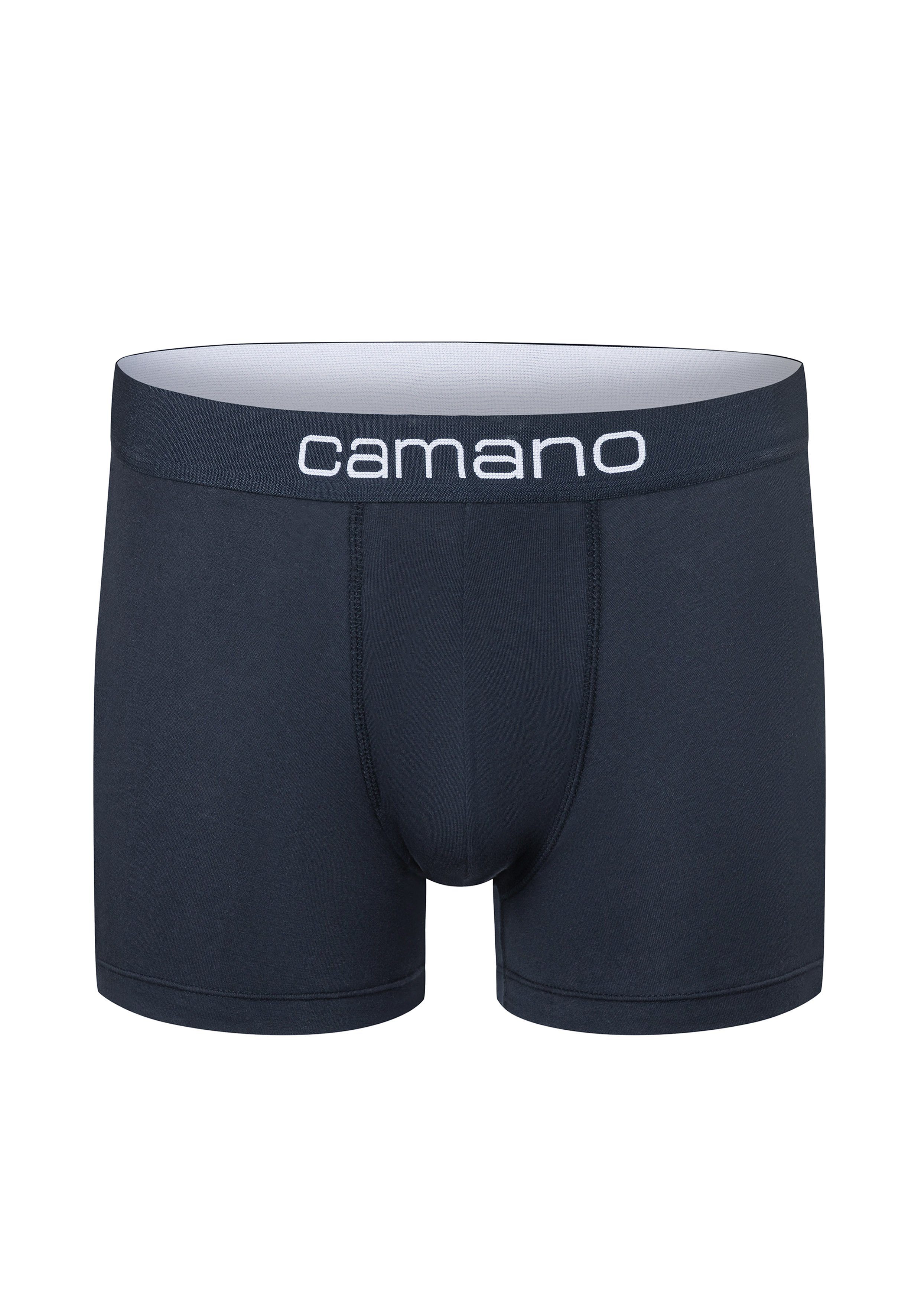 dunkelblau Camano (2-St) Baumwolle nachhaltigerer mit Pack Boxershorts 2er (BCI) Comfort