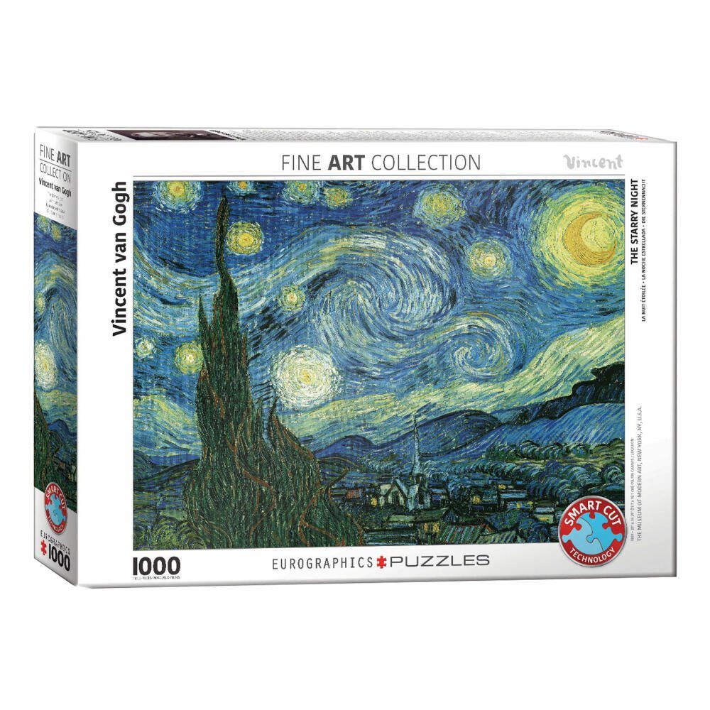 EUROGRAPHICS Puzzle Sternennacht von Vincent van Gogh, 1000 Puzzleteile