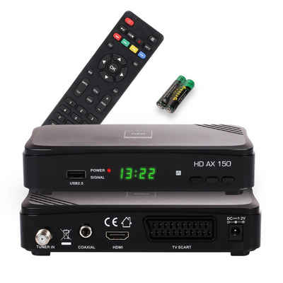 RED OPTICUM AX 150 HD - 12V Camping Full HD SAT-Receiver (HDMI - SCART - USB 2.0 - S/PDIF Coaxial, 12V Netzteil)