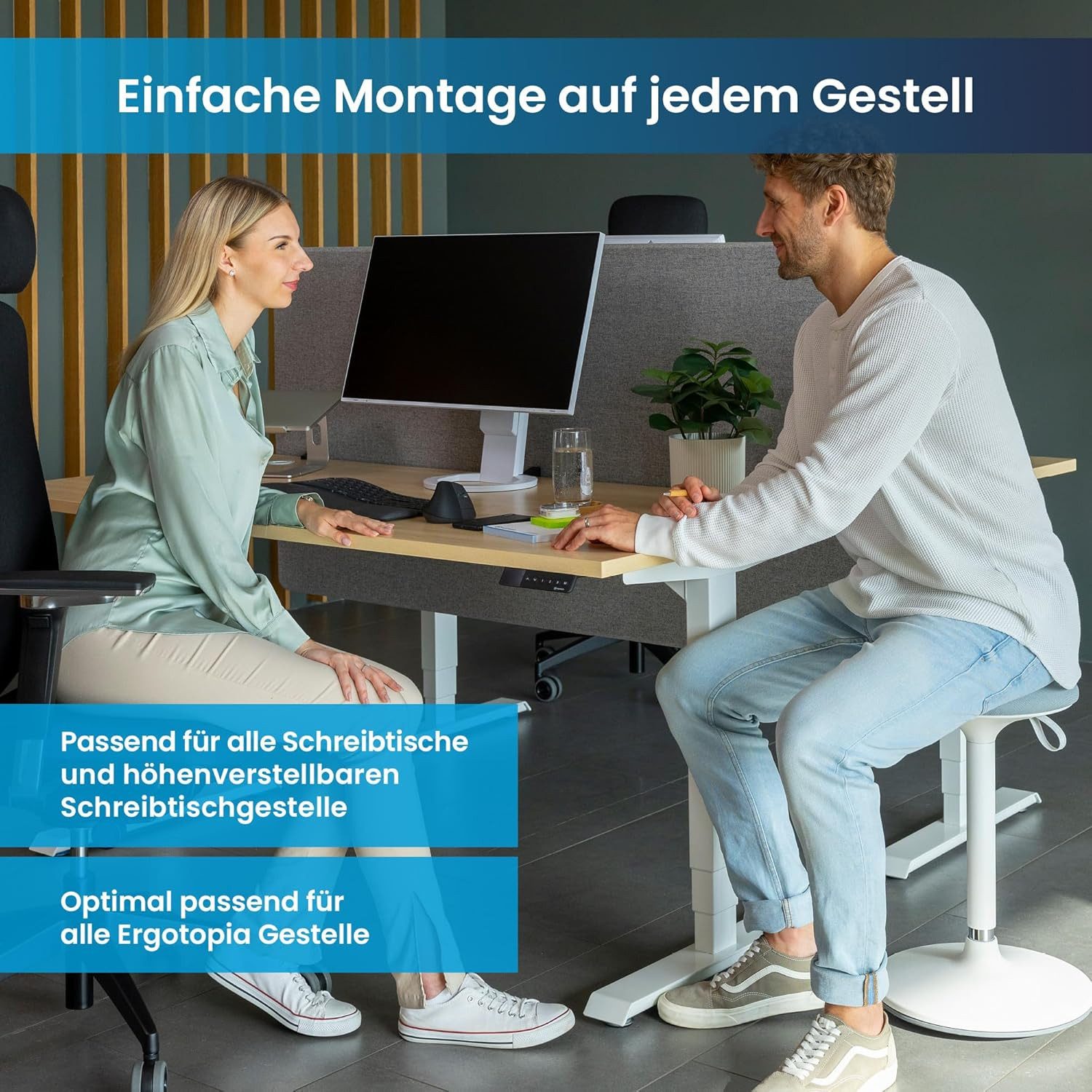 Ergotopia Schreibtischplatte Holzplatte gefertigt in Deutschland - 25 mm Bürotischplatte