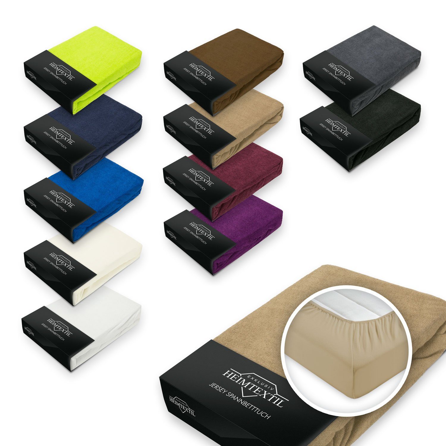 EXKLUSIV HEIMTEXTIL Spannbettlaken Frottee Spannbettlaken Premium Marke, Fr günstig online kaufen