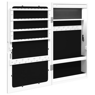 vidaXL Spiegel Spiegel-Schmuckschrank mit LED-Beleuchtung Wandmontage Weiß (1-St)