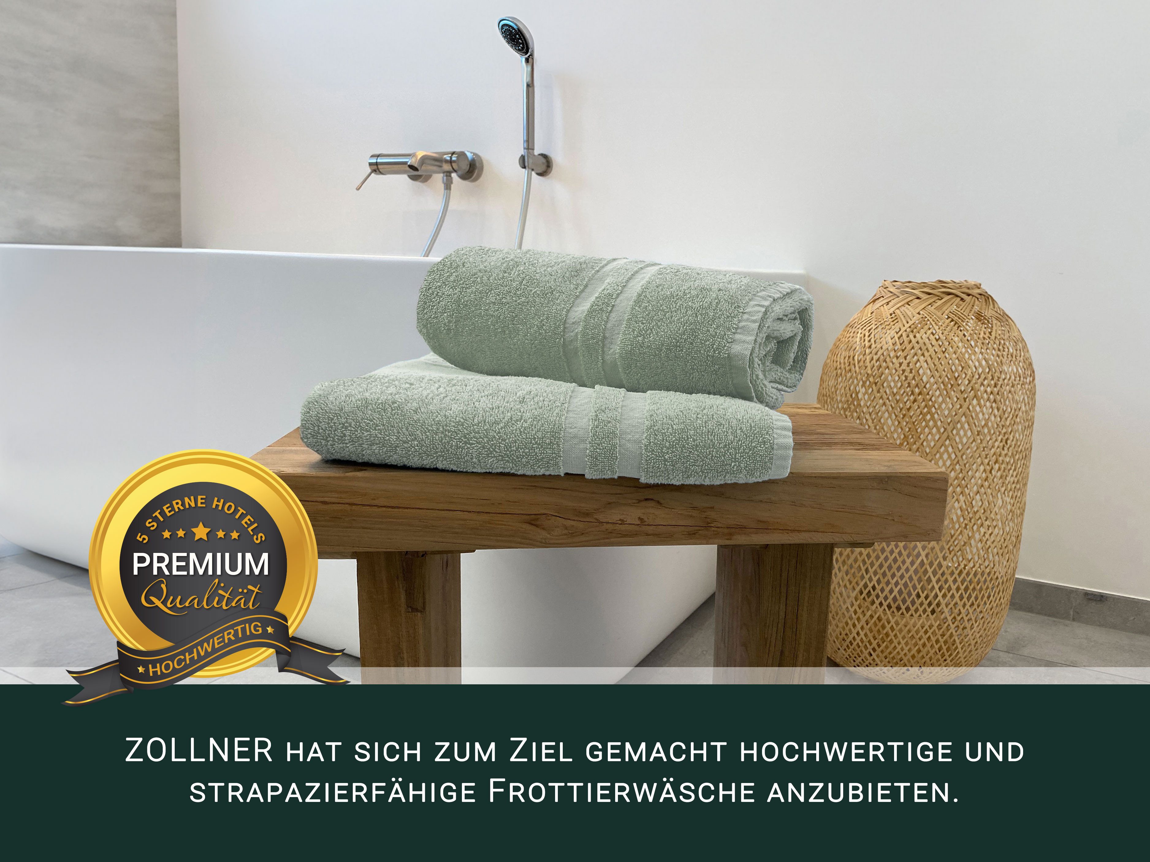 ZOLLNER Duschtücher, Walkfrottier (5-St), 70 x günstig online kaufen