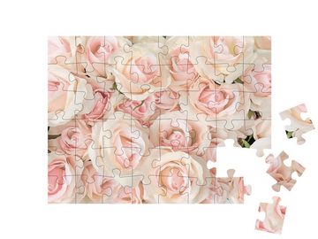 puzzleYOU Puzzle Rosa Rose für Hintergründe, 48 Puzzleteile, puzzleYOU-Kollektionen Blüten, Blumen & Pflanzen