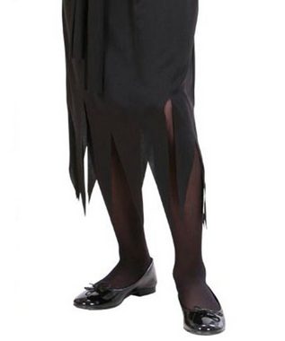 Karneval-Klamotten Hexen-Kostüm schwarzes Hexenkleid mit Hexenhut Kinder, Kinderkostüm Mädchenkostüm Halloween Kleid mit Hut